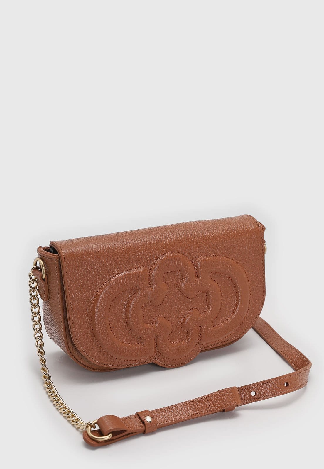 Vista 2 Bolsa Feminina Capodarte Alça Corrente Capodarte caramelo