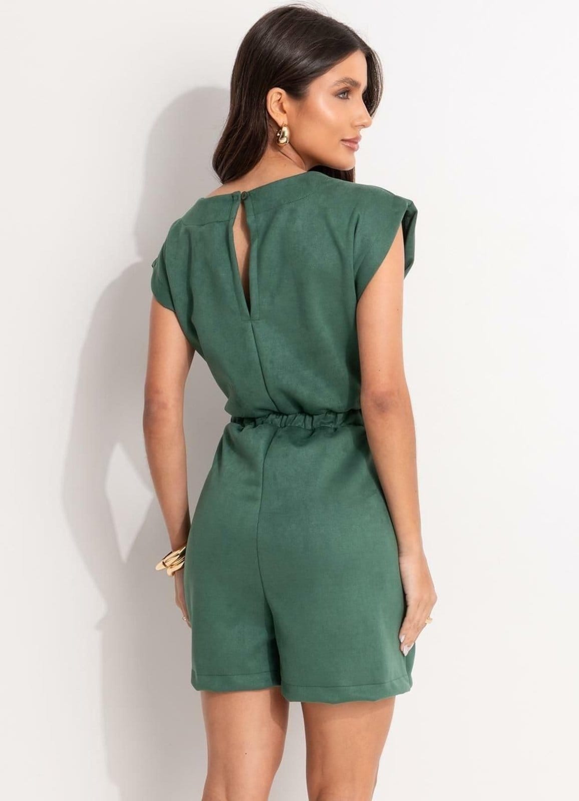 Vista 2 Macacão Em Malha Suede Quintess Quintess verde