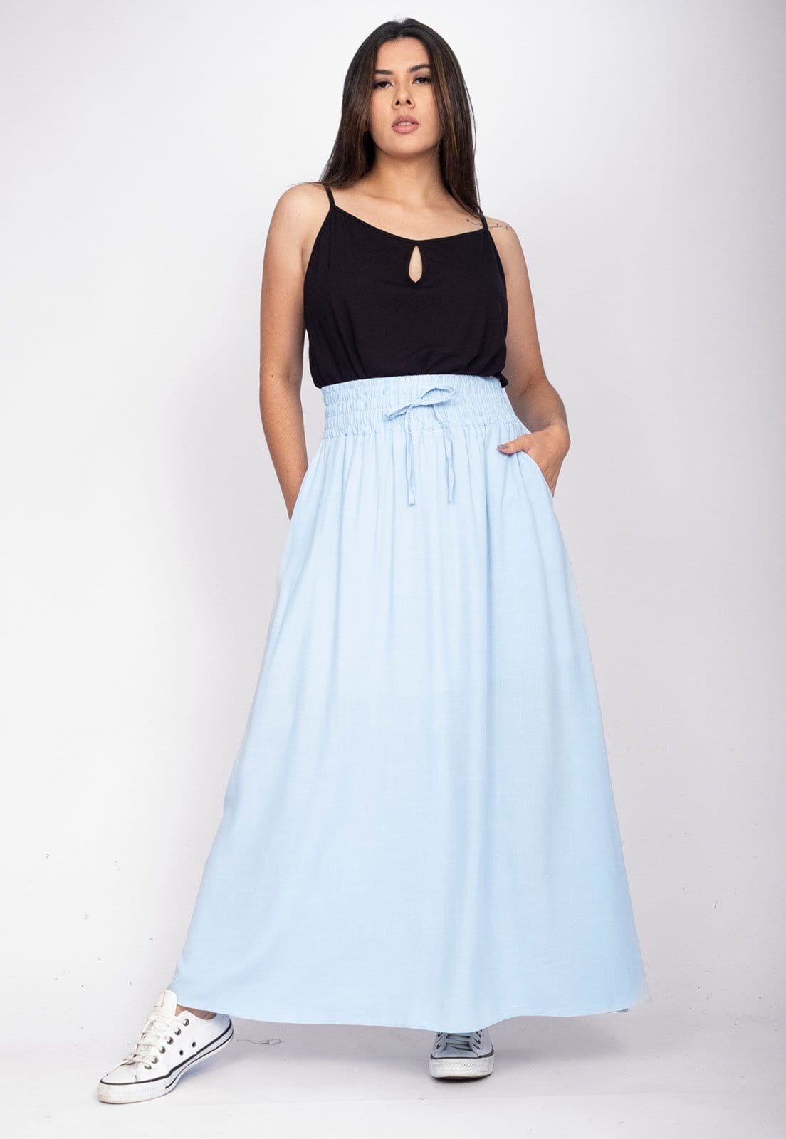 Saia Longa Amazonia Vital Viscose Céu - 2