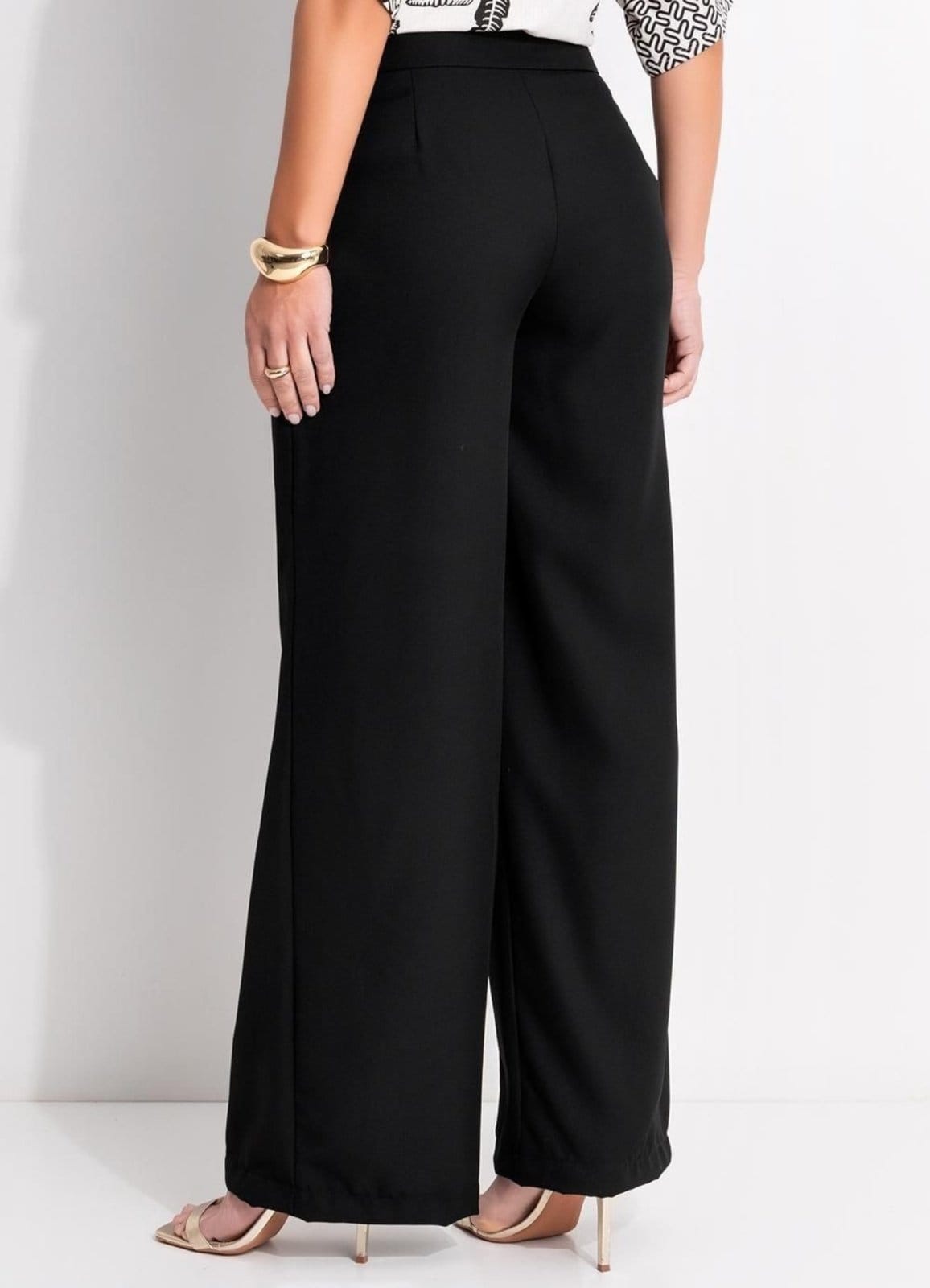 Vista 2 Calça Em Tecido De Poliéster Quintess Preta Quintess preto