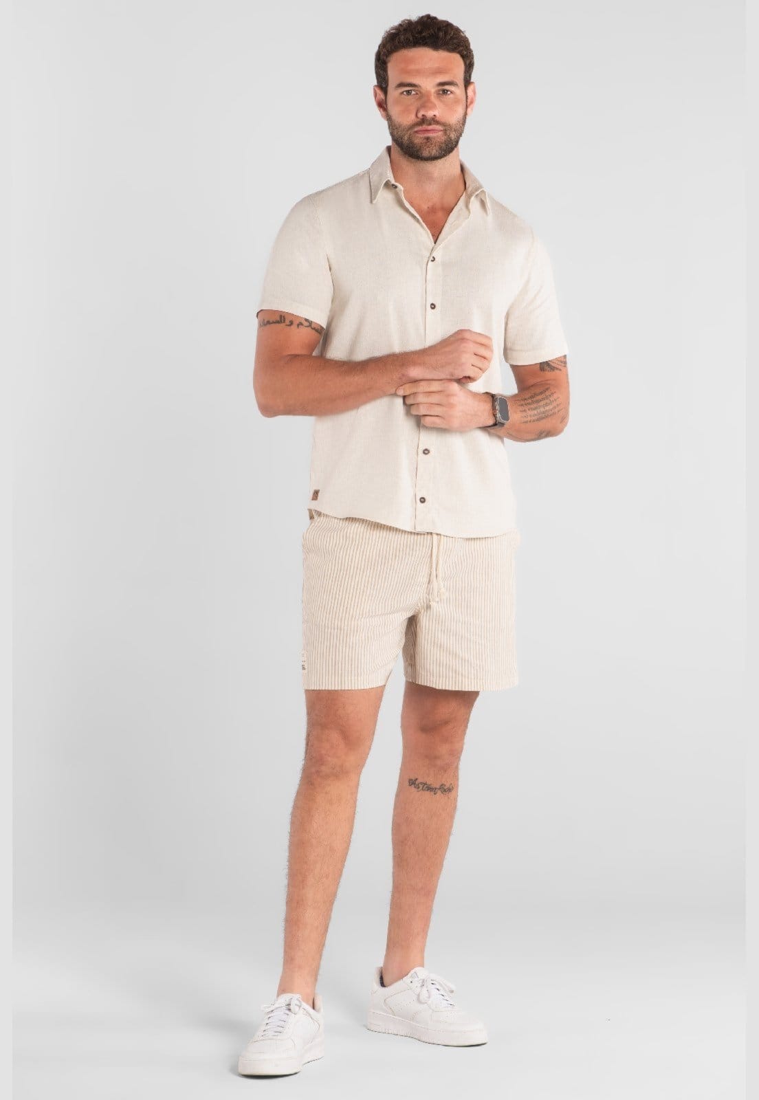 Bermuda Listrada em Algodão The Philippines