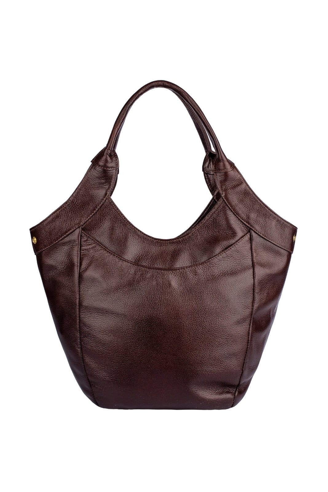 Bolsa Andrea Vinci Saco Grande De Couro Liso Cíntia - Café