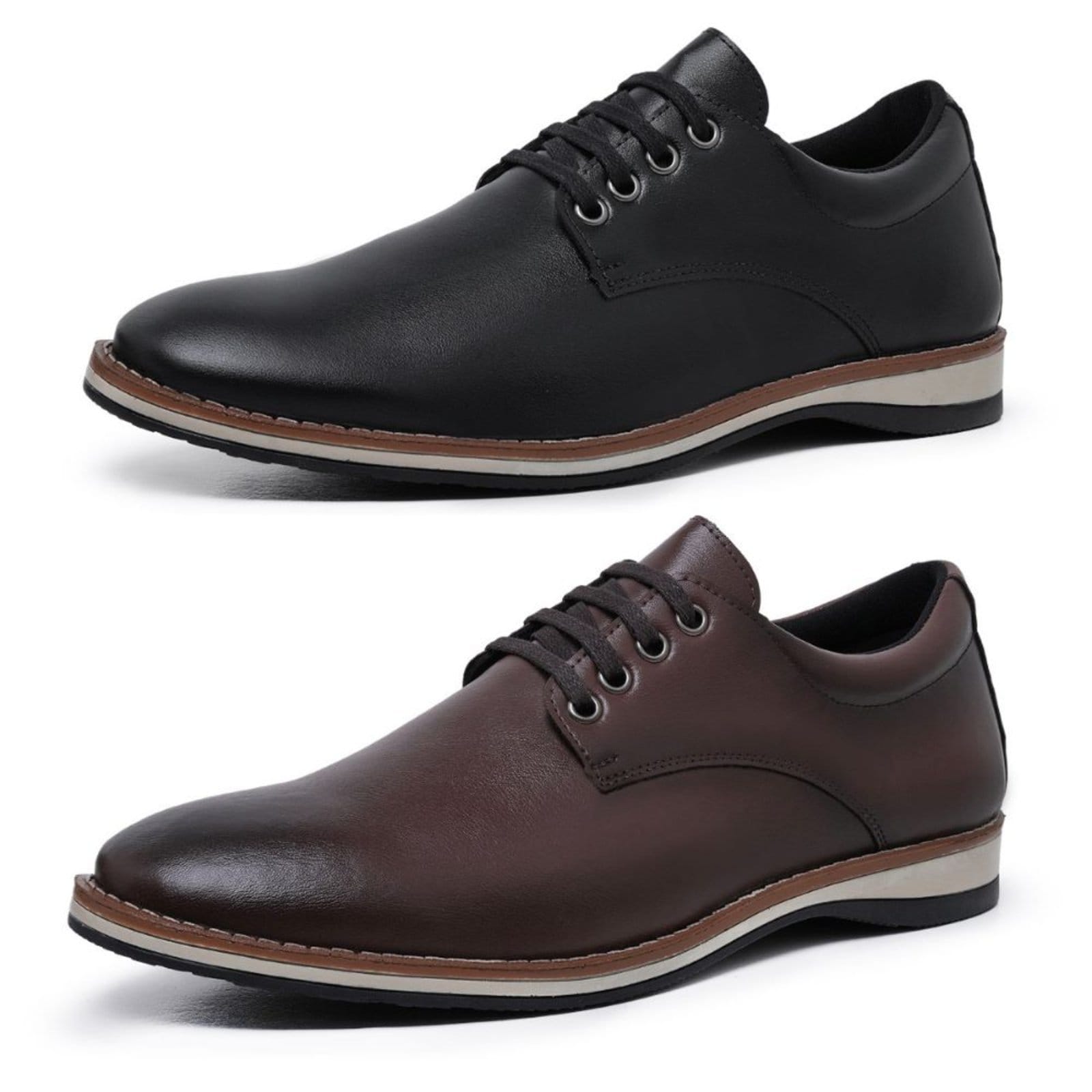 Kit 2 Pares Sapato Derby Social Casual Masculino Elegante Confortável e