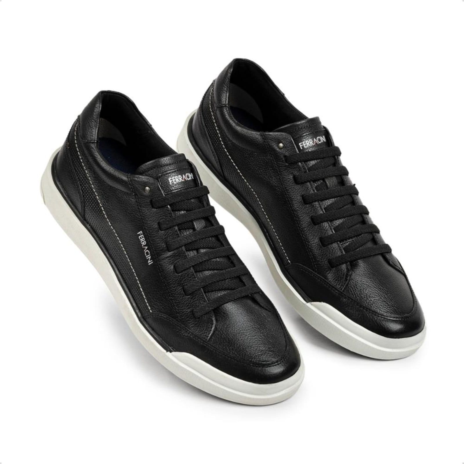 Vista 2 Sapatênis de Couro Ferracini Masculino Star Fr 1056 FERRACINI preto