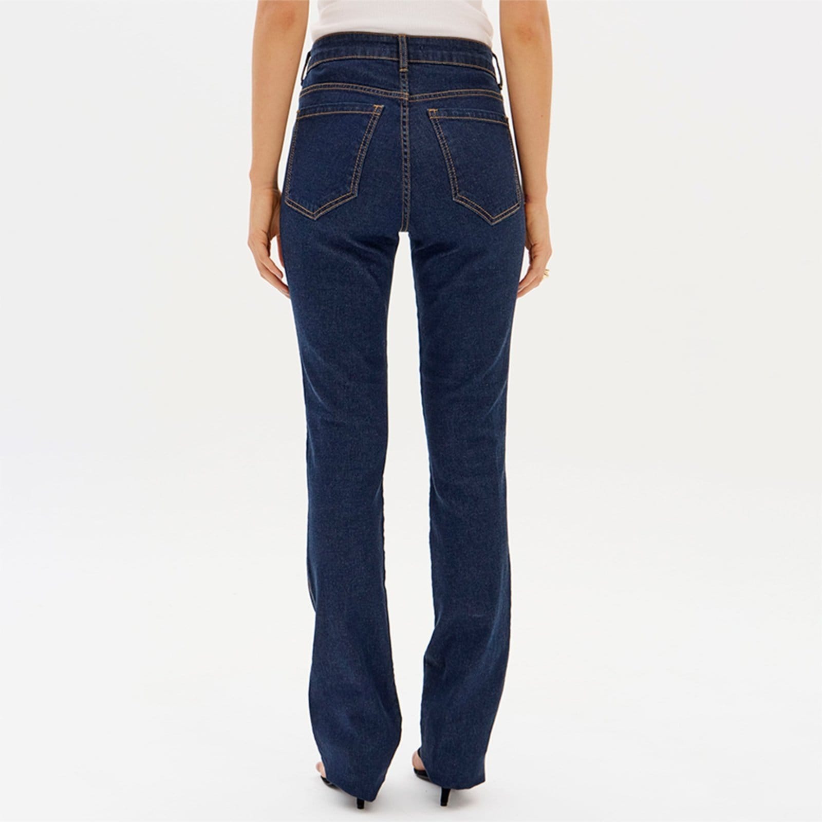 Vista 2 Calça Easy Lança Perfume Boot Cut High Ou26 Feminino Easy Lança perfume azul