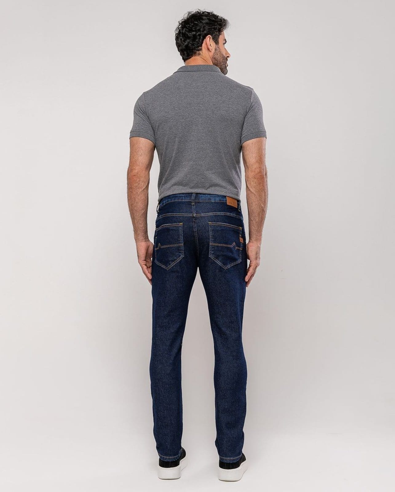 Vista 2 Calça Slim Fit Masculina 25200 Amaciado com Used Consciência jeans