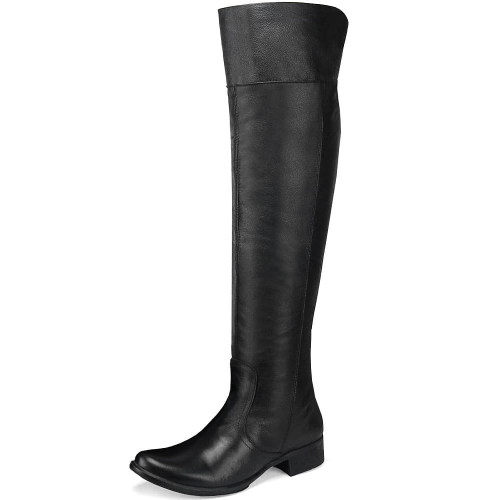 Bota Feminina Over The Knee Cano Alto Couro Peccato DF Ancara Preta