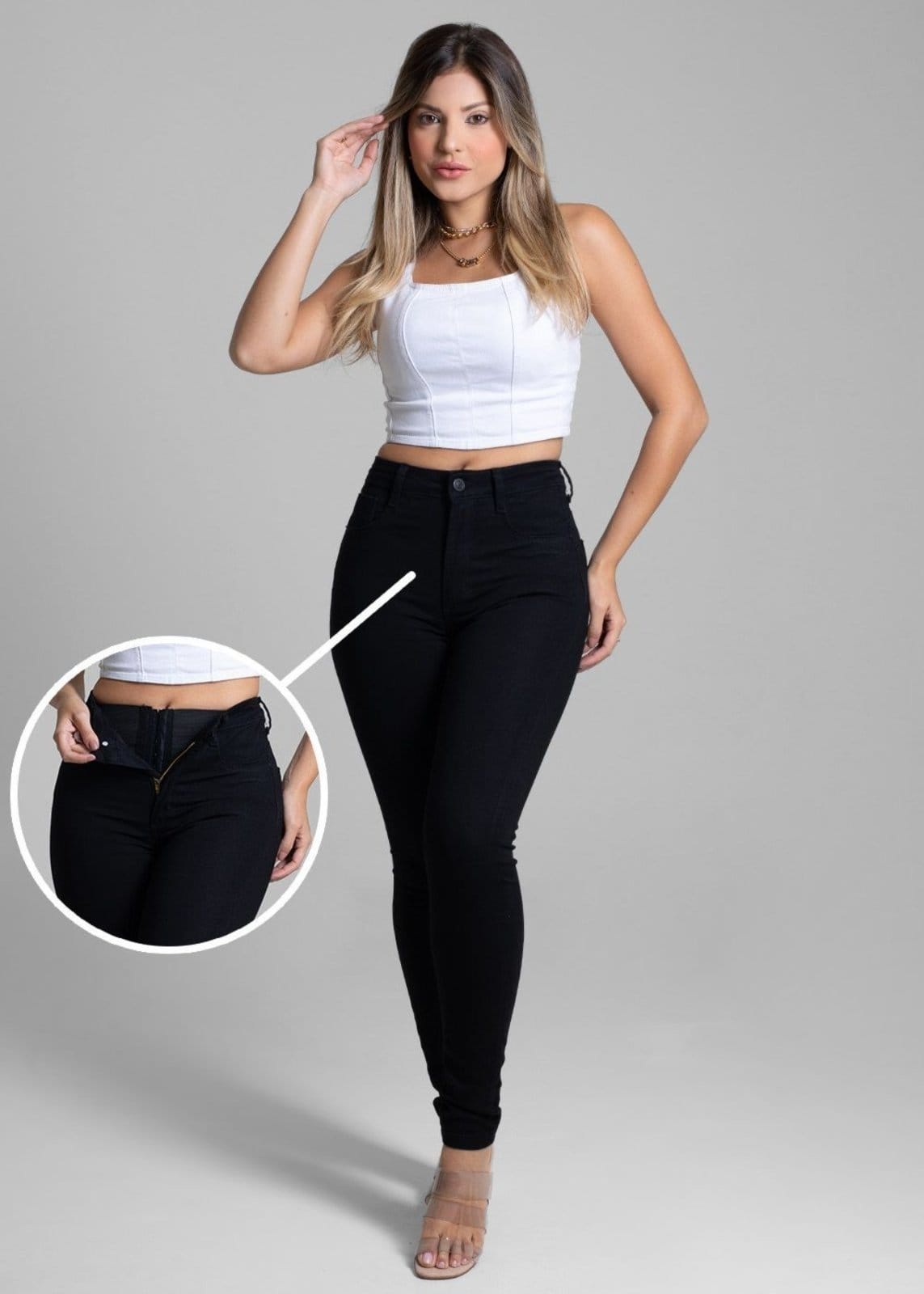 Calça sarja feminina super lipo - 264741