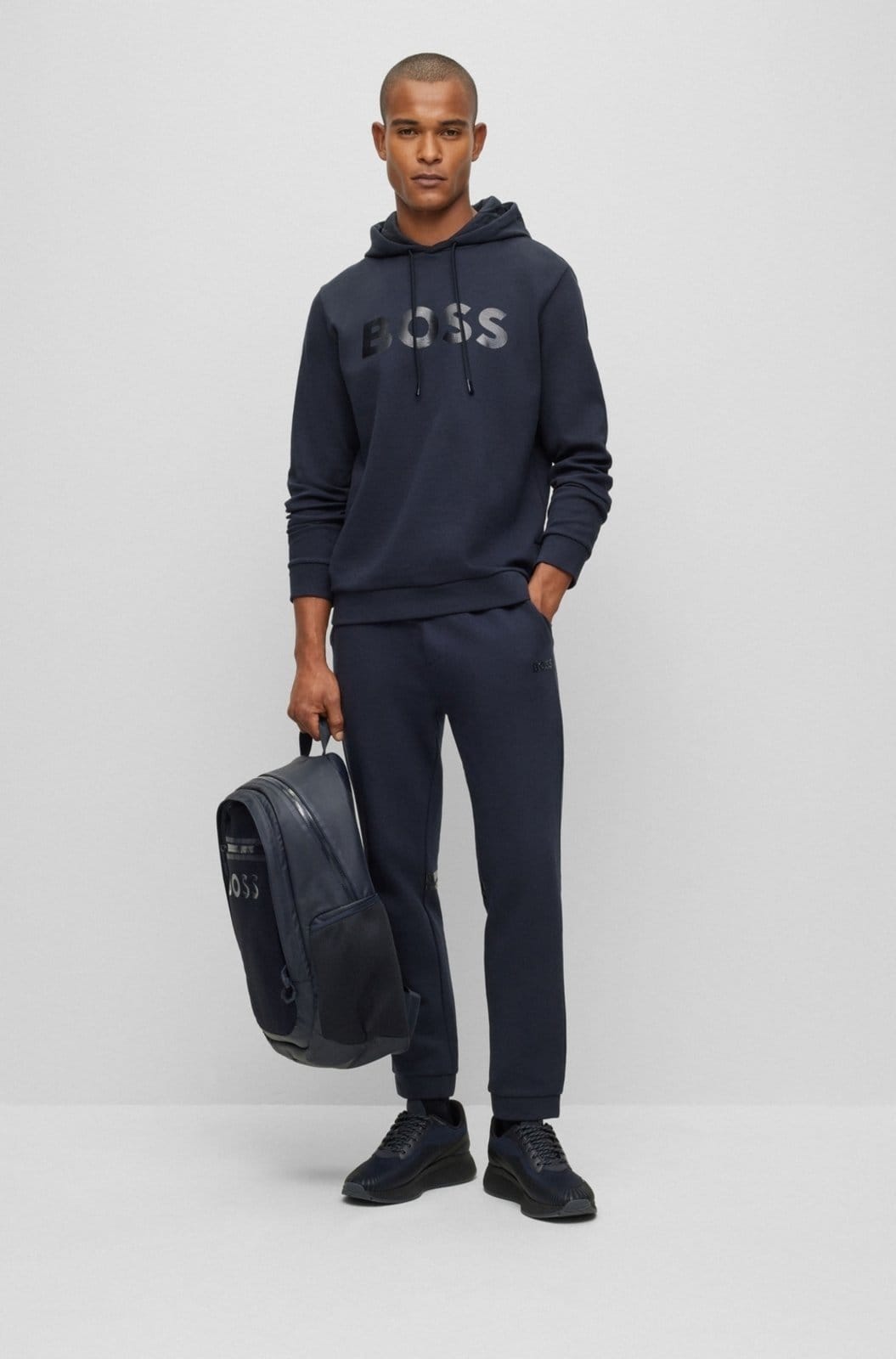 Moletom Com Capuz Em Piqué De Algodão De Ajuste Descontraído Com Logo - 2