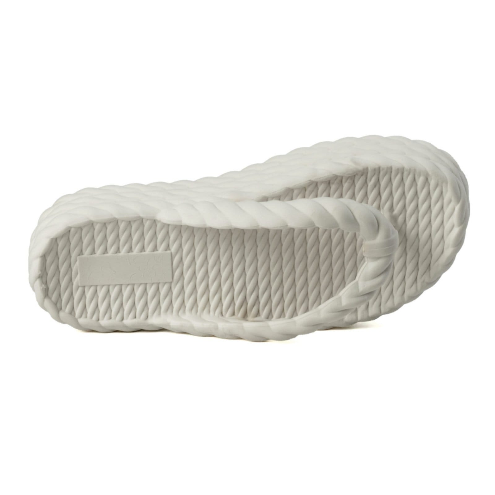 Vista 2 Chinelo Nuvem Plataforma Trançada De Dedo Branca Moda Casual Premium Confortável Praia CARMELO SHOES branco