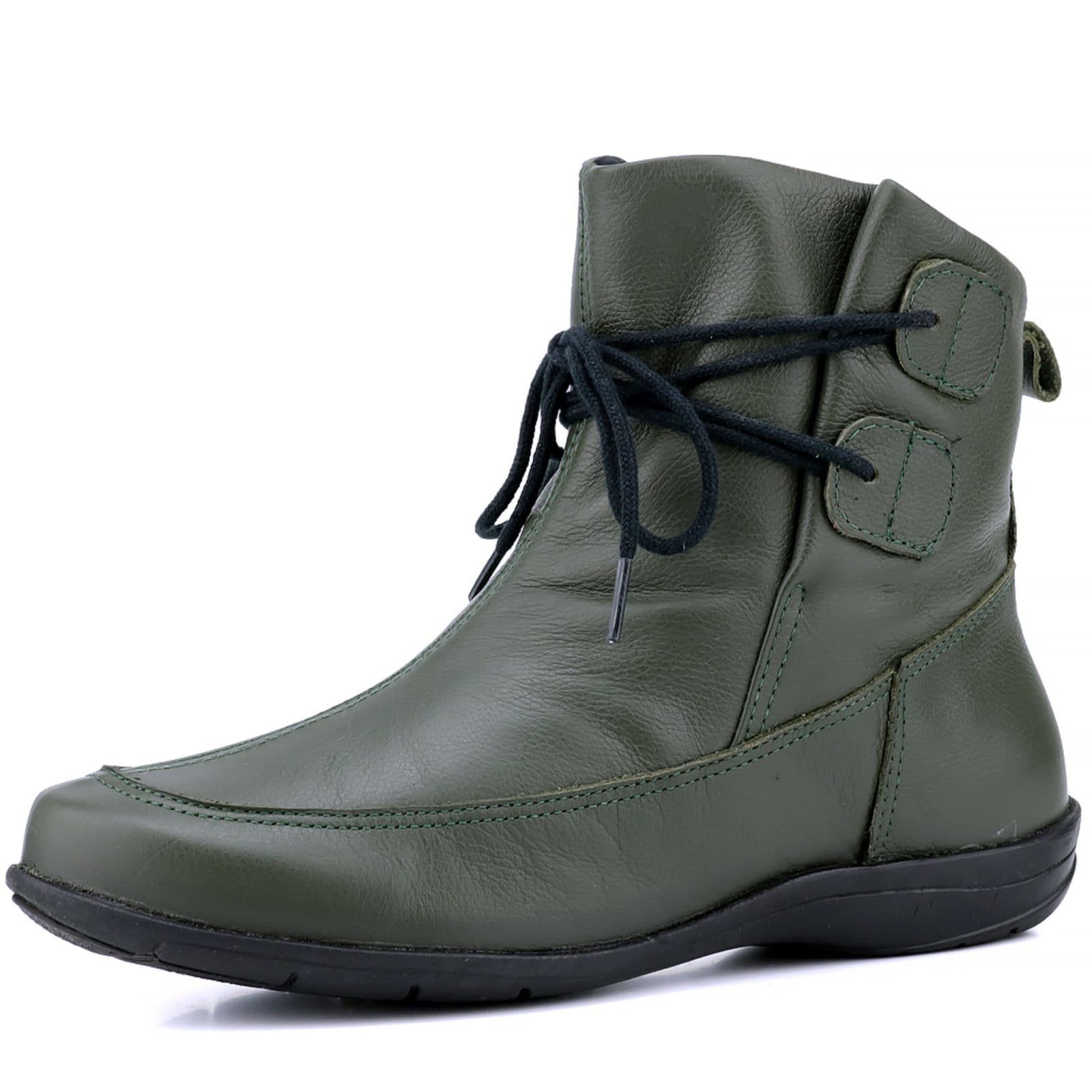 Bota Rasteira Mr. Gutt Cano Curto Couro Verde