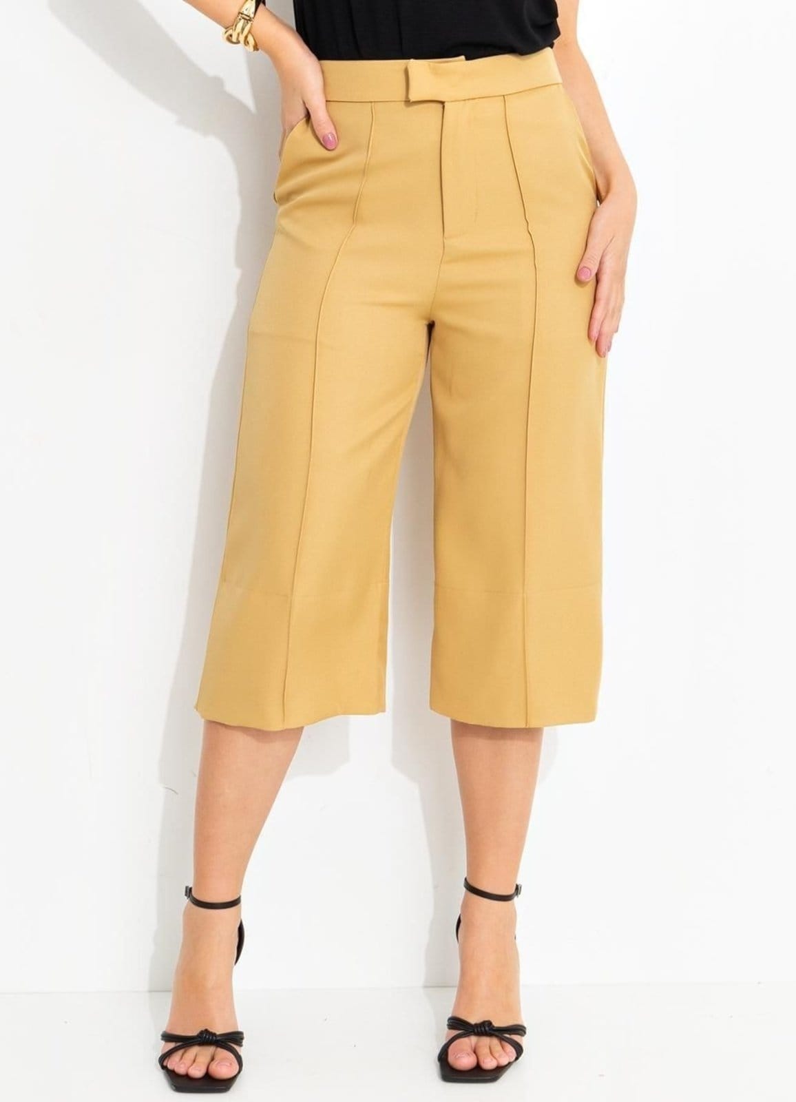 Jorts Alfaiataria Caramelo Colorido