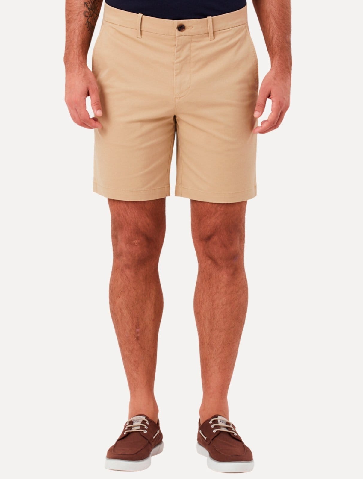 Bermuda Original Penguin Masculina Slim Sarja Chino Button Areia