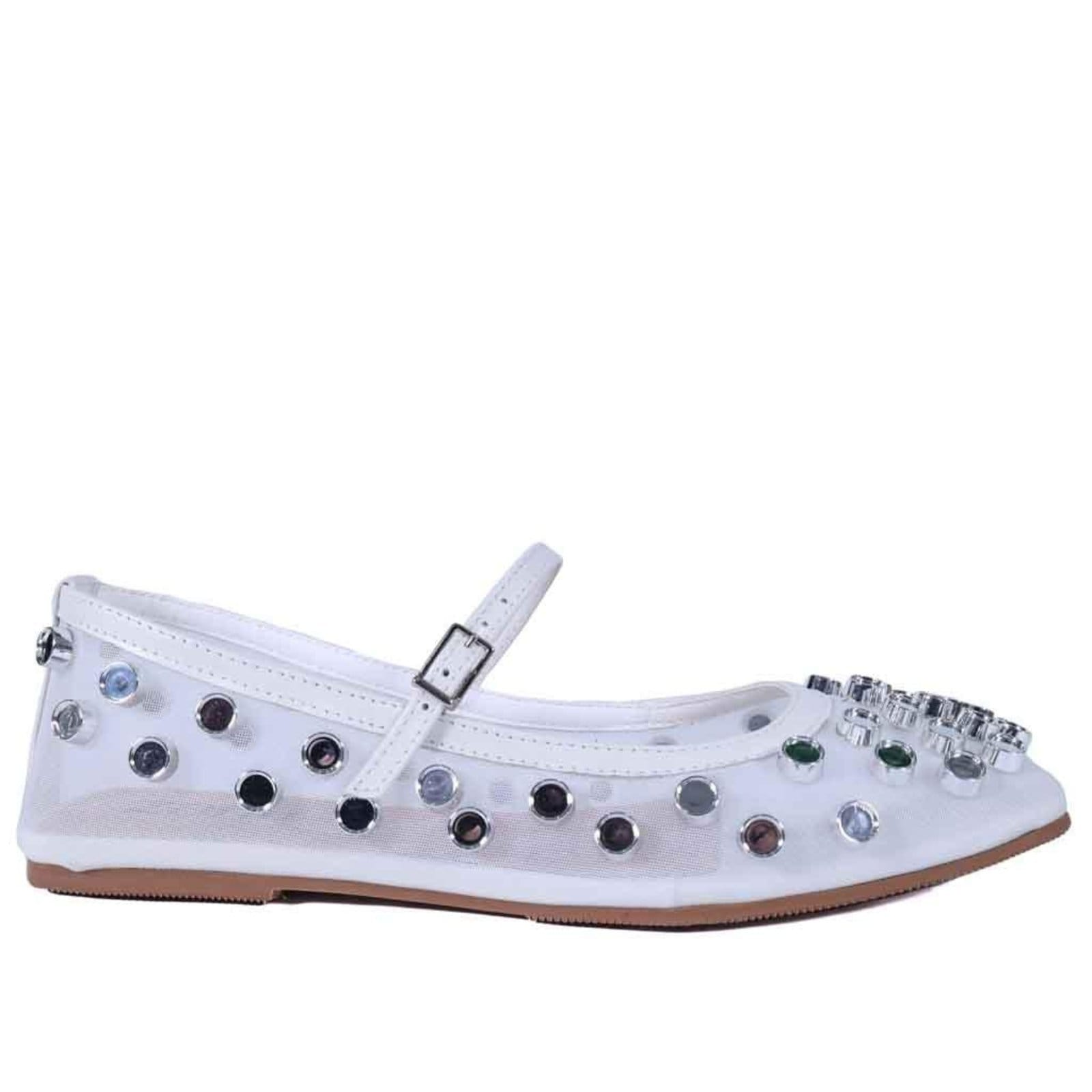 Sapatilha Feminina Zariff com Maxi Esferas 2017-6331 Branco