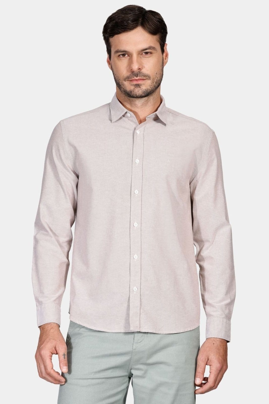 Camisa Aramis Regular Oxford Cáqui