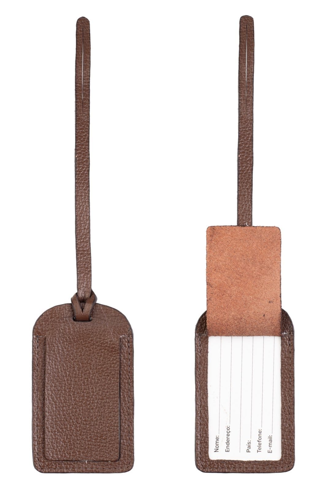 Tag Andrea Vinci De Viagem Em Couro Liso - Whisky