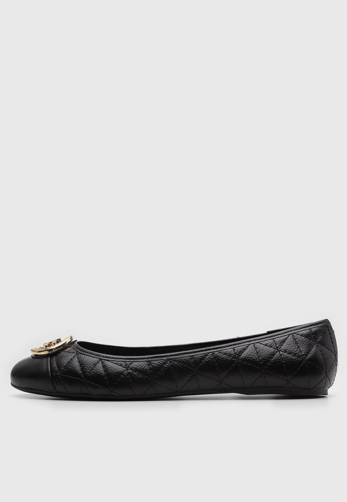 Sapatilha Jorge Bischoff de Couro Logo Preta