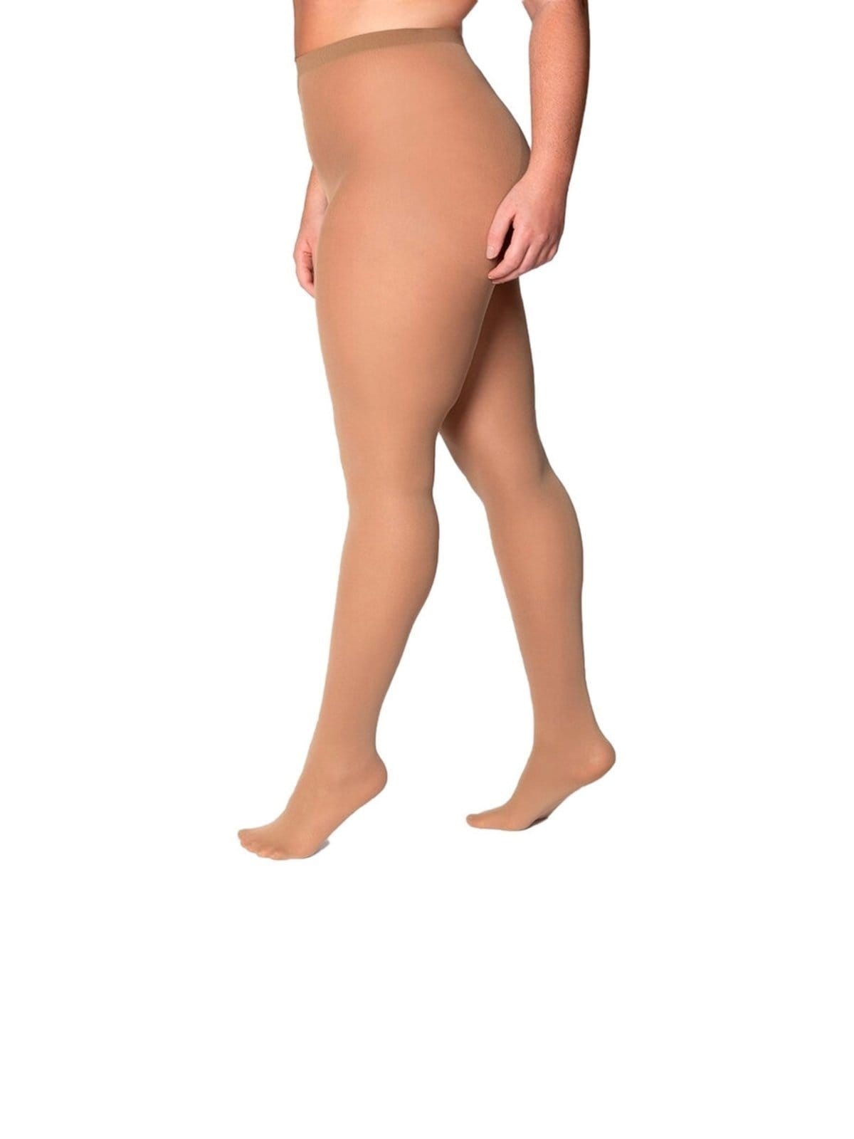 Vista 2 Kit com 3 Meias Calças Fio 40 Opaca Plus Size Loba Lupo bege