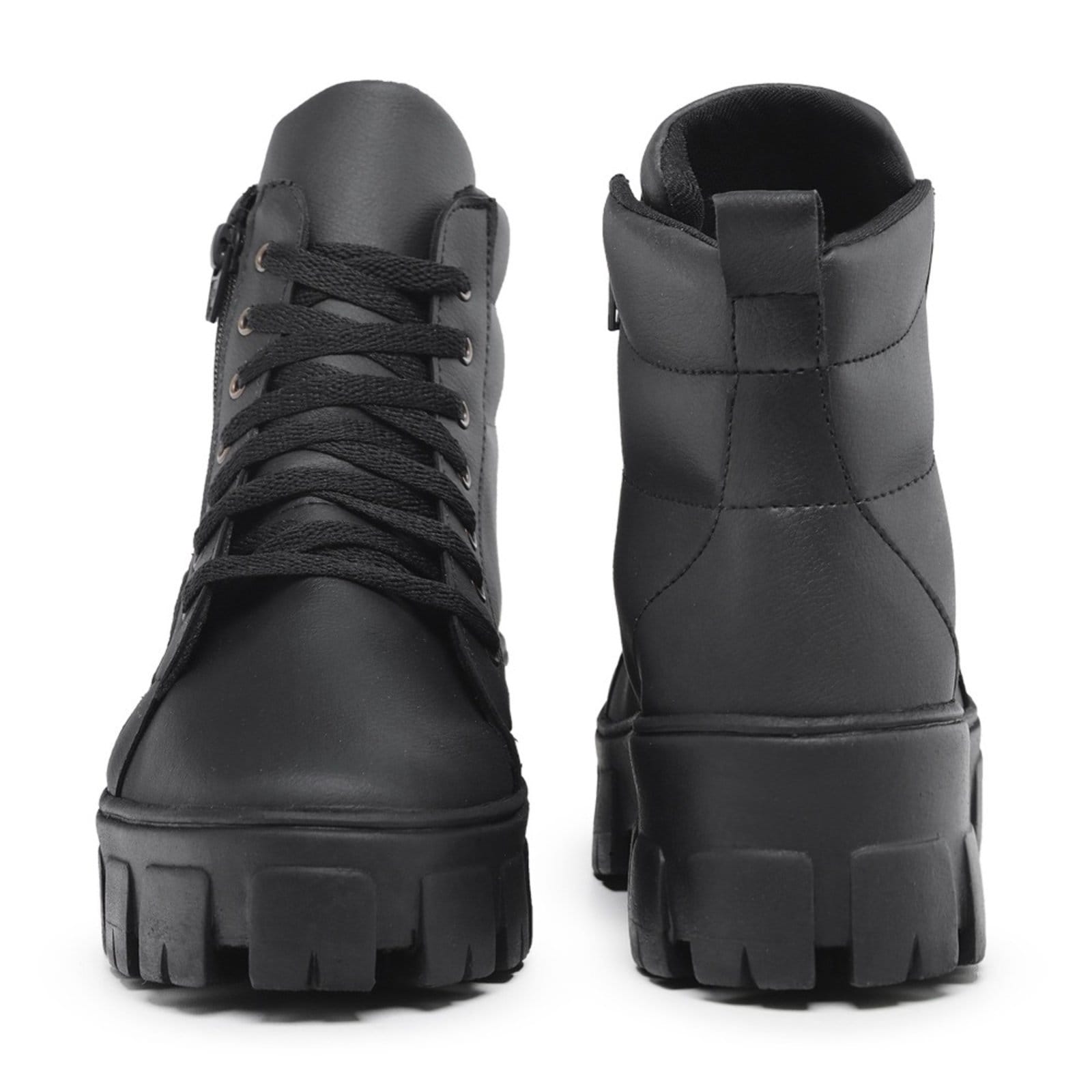 Coturno Bota Feminina Cano Medio Blogueira Tendencia