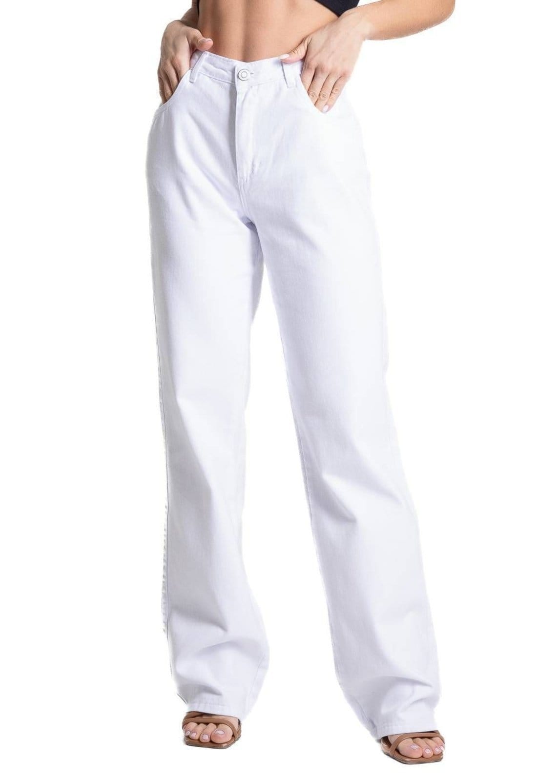 Calça Sarja Sawary Wide Leg - 281913