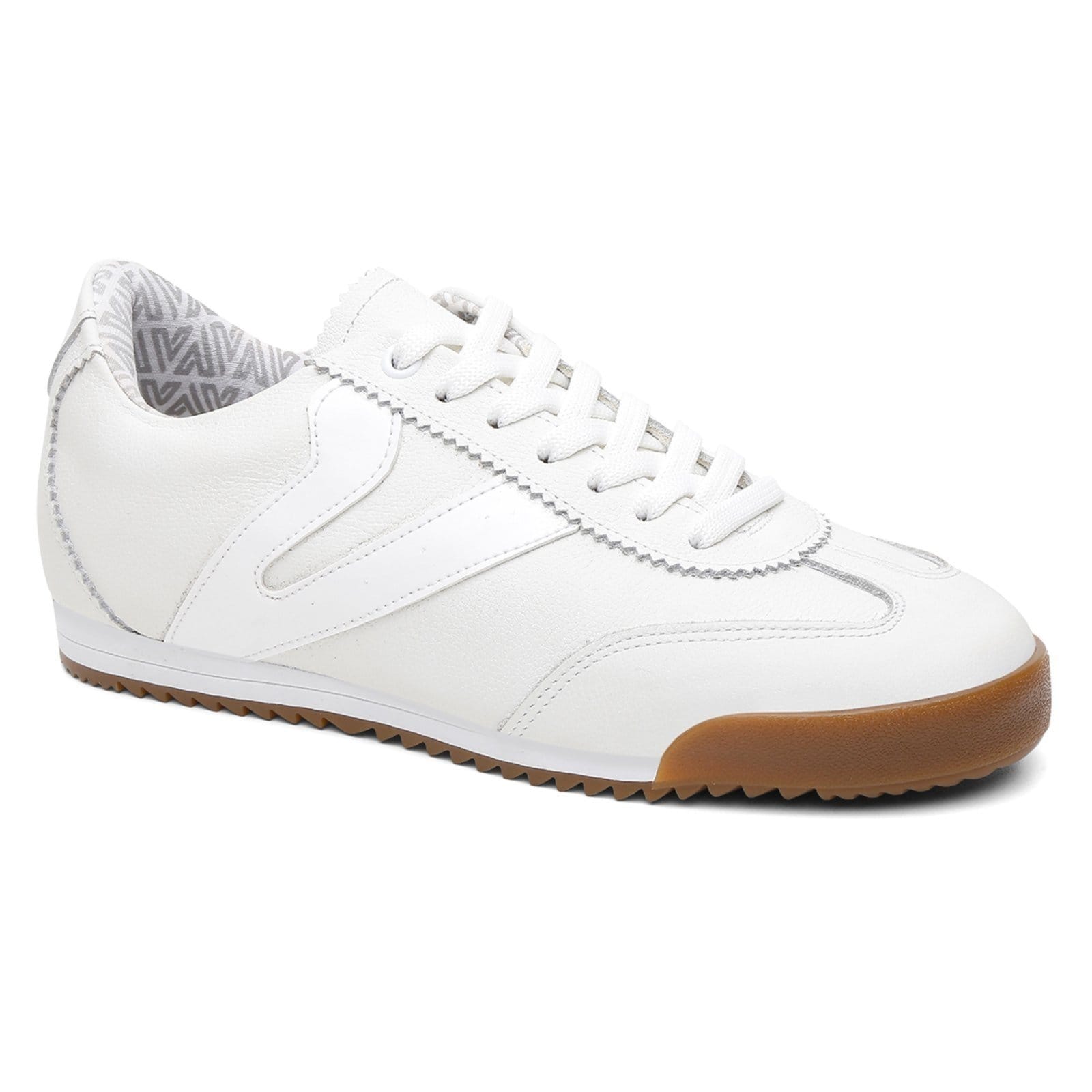 Vista 2 Kit 2 Tênis Feminino Vittal Couro Legítimo Naomi Casual Clássico Retrô e Branco USE VITTAL azul/branco azul