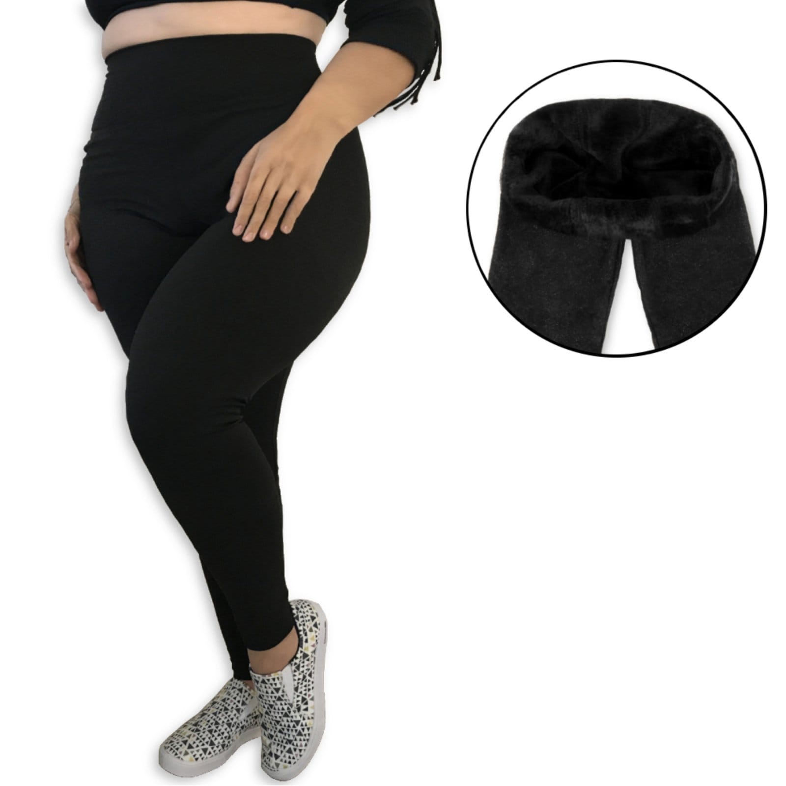 Calça Legging Plus Size Heide Ribeiro Flanelada Térmica