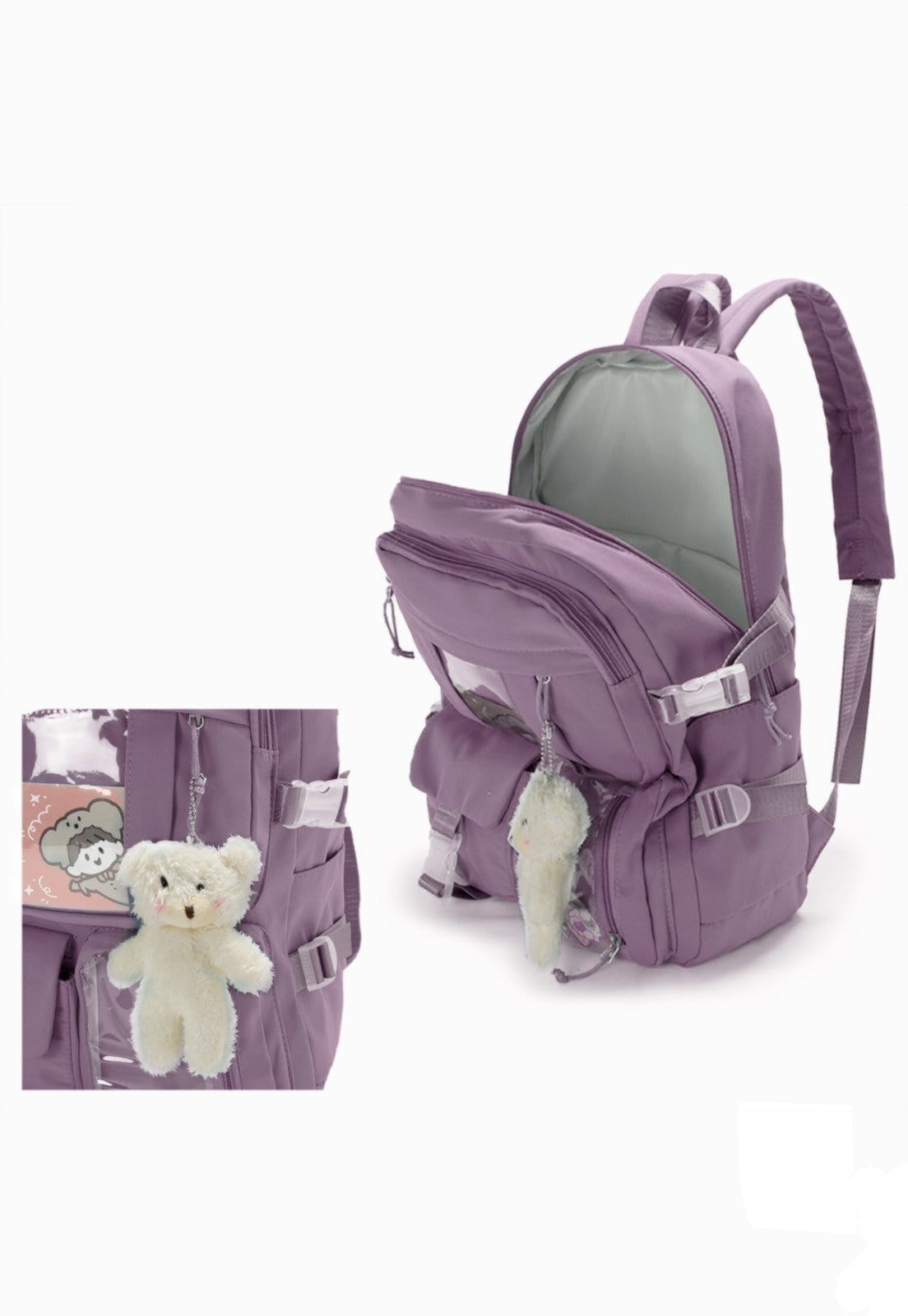 Vista 2 Infantil - Mochila Bolsa Spector Escolar Feminina Moderna Resistente Spector preto