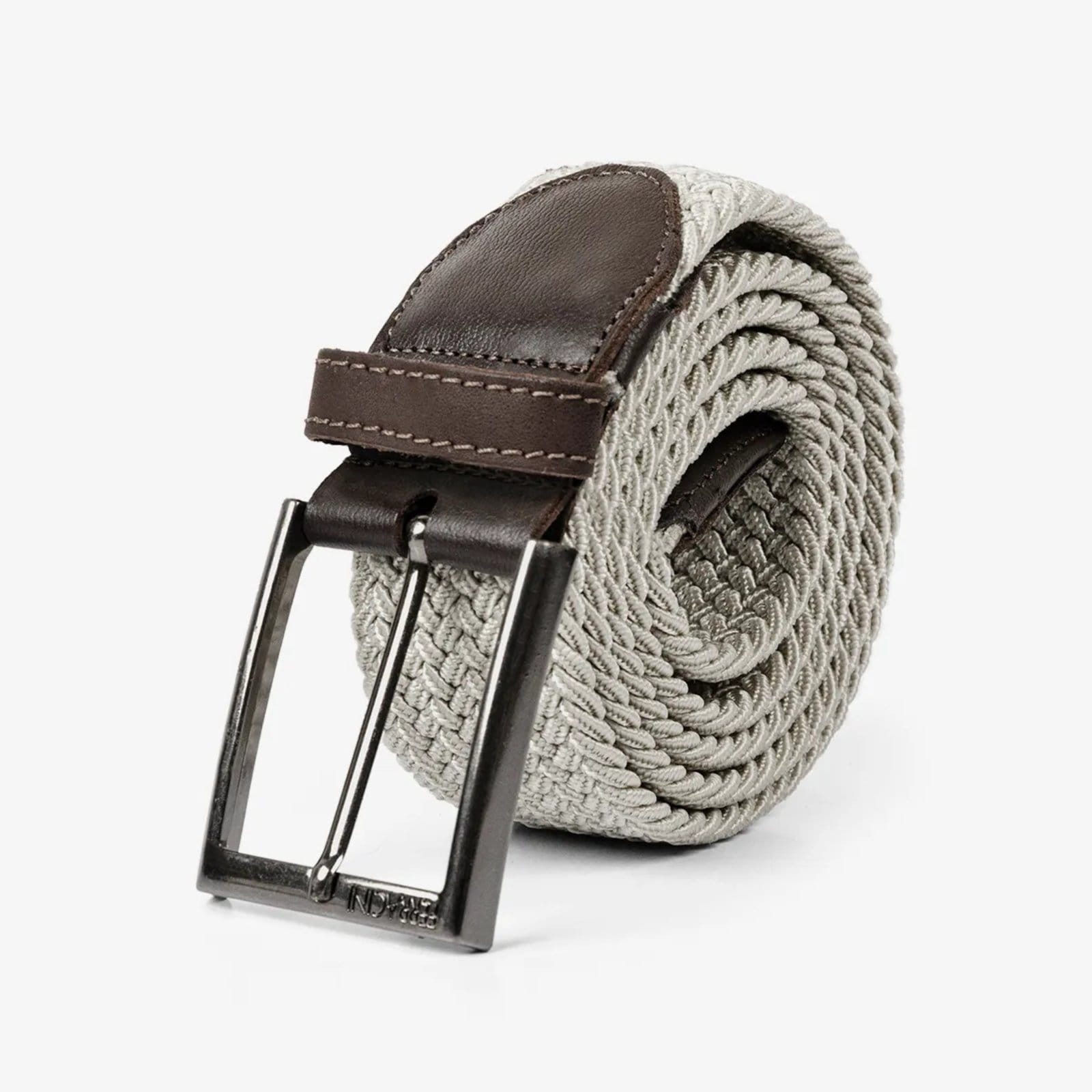 Vista 2 Kit Sapatênis Masculino Casual + Cinto Tecido Têxtil Premium Minipasso cinza