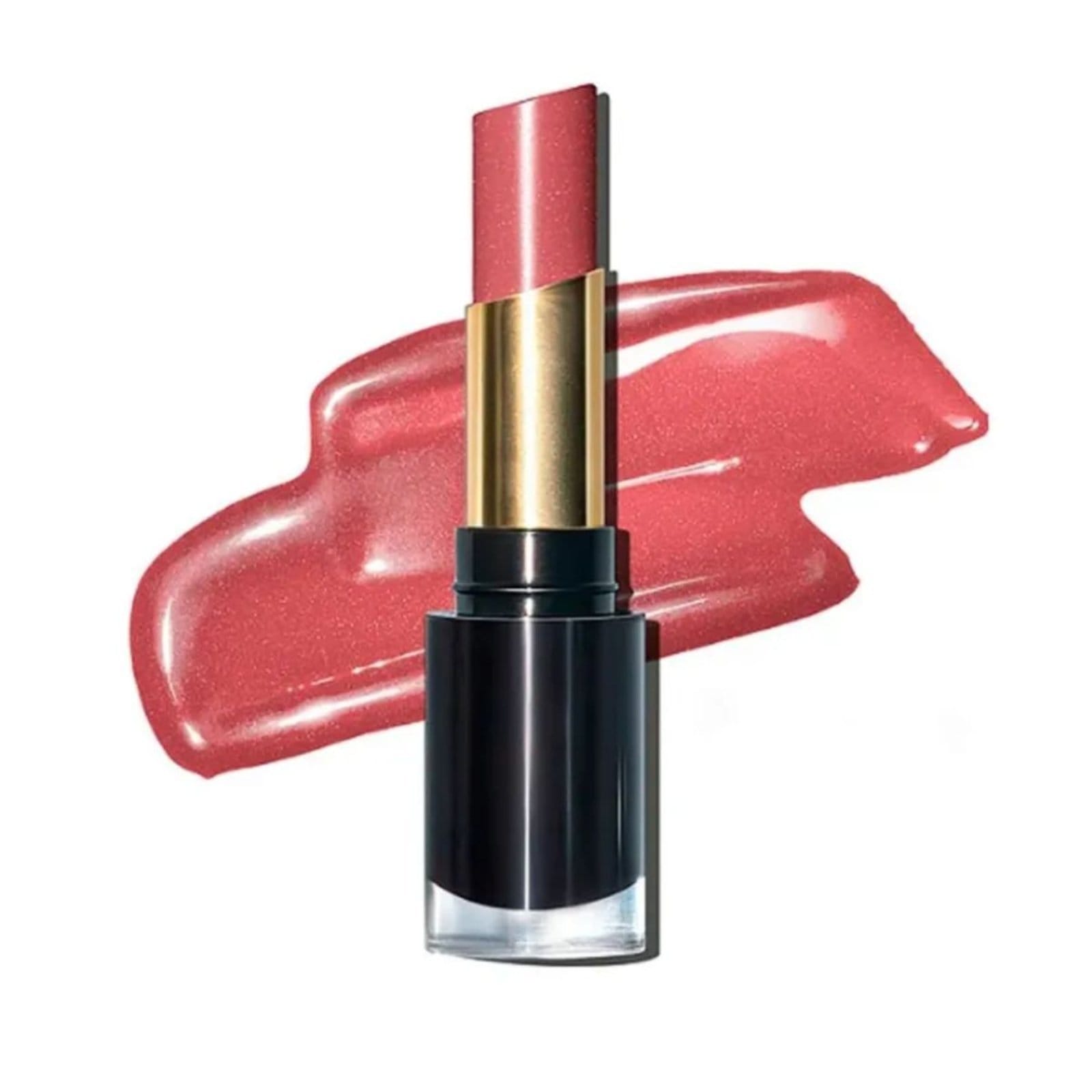 Vista 2 Revlon Batom Super Lustrous Glass Shine 003 Glossed Up Rose Revlon unico rose