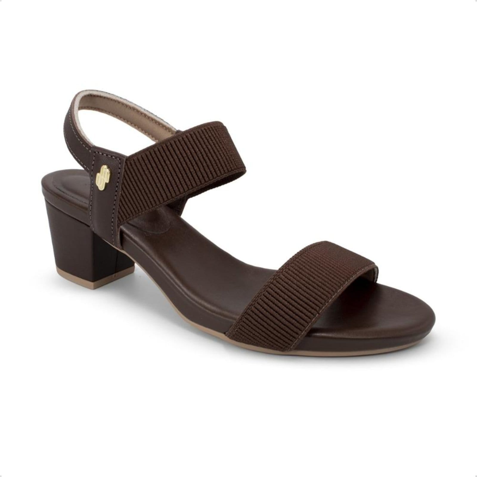 Vista 2 SANDÁLIA USAFLEX FEMININA SALTO BLOCO Y8204 Usaflex marrom