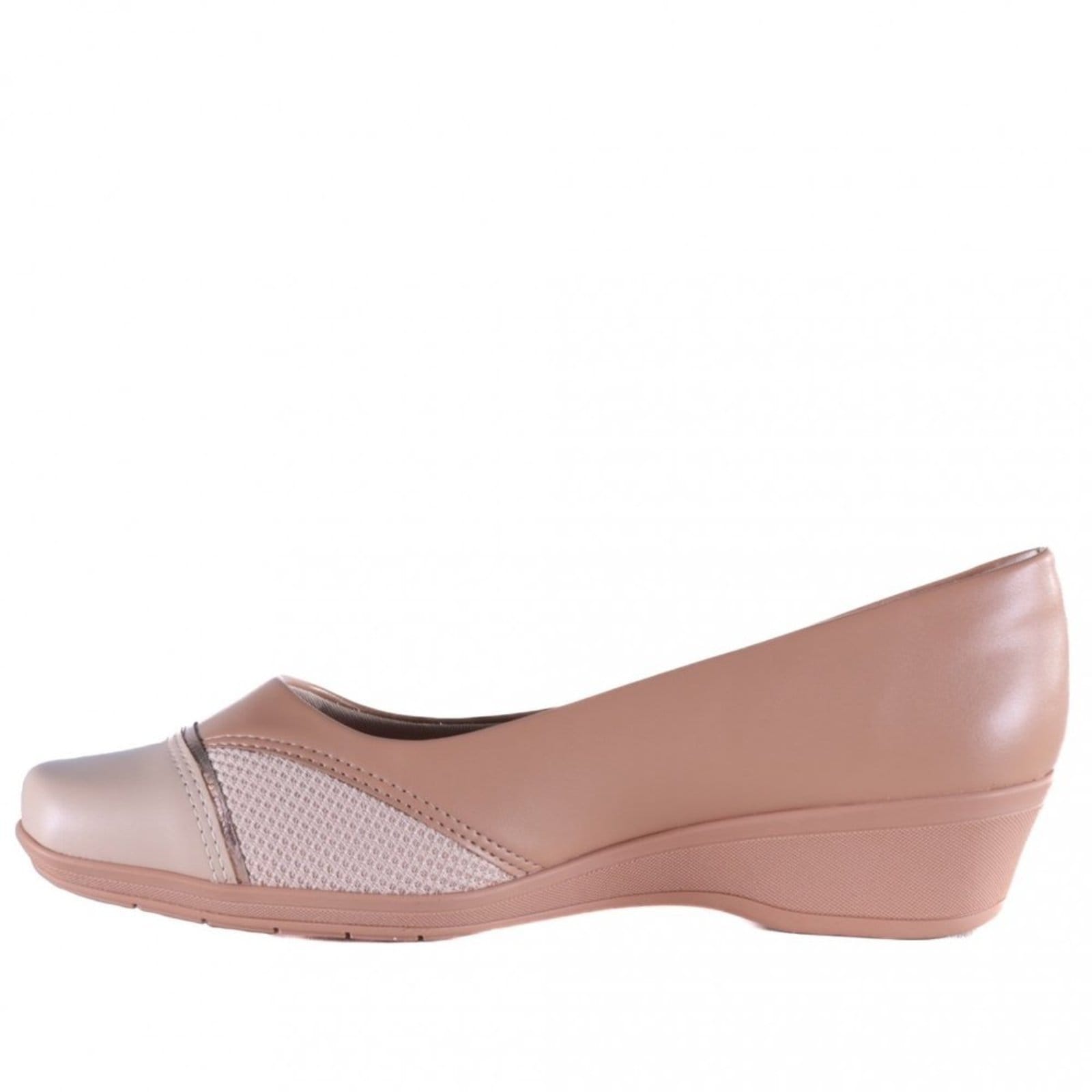 Vista 2 Sapatilha Comfortflex Feminina Anabela 2494302 Comfortflex Comfortflex nude