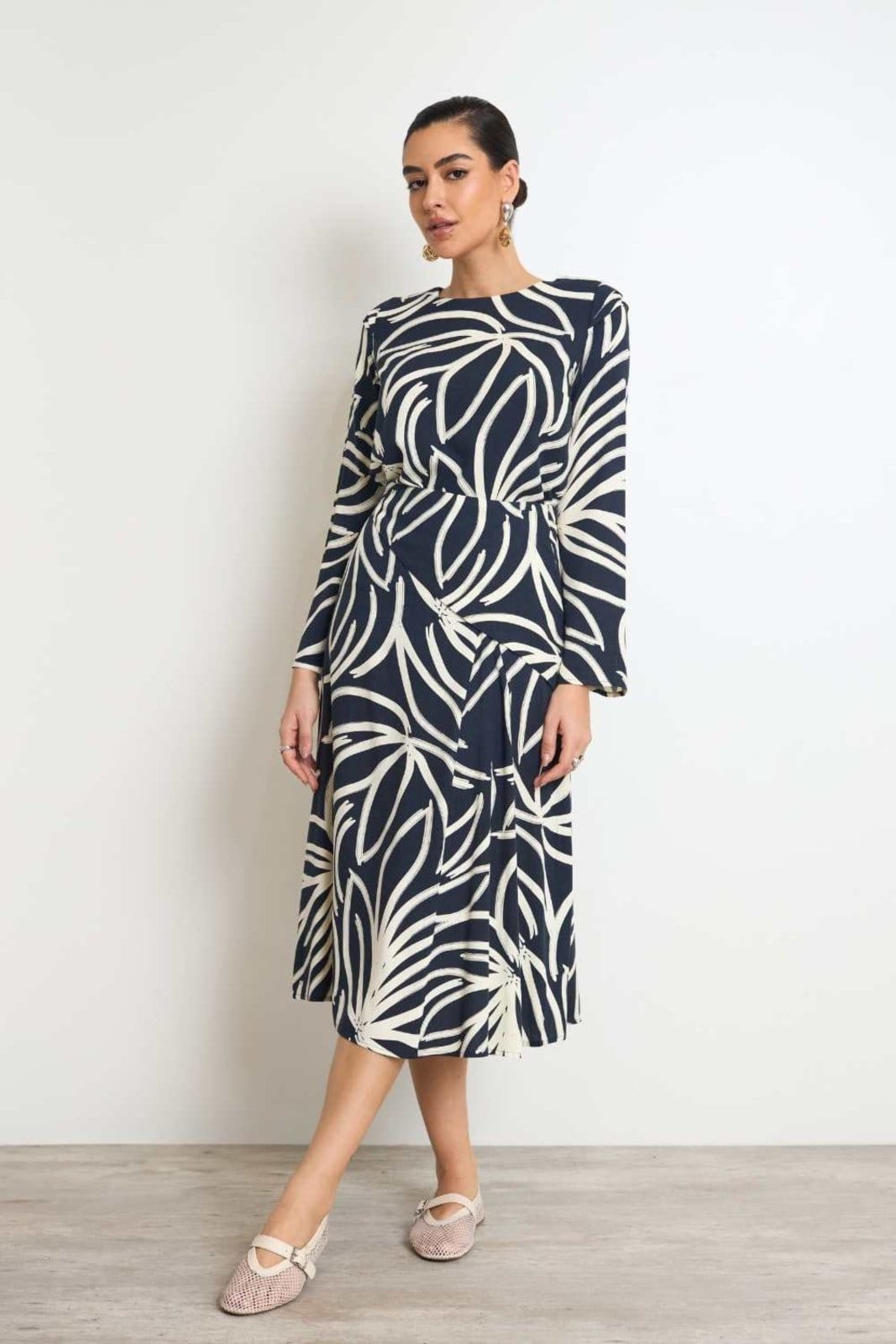 Saia Vanibele Midi Estampada