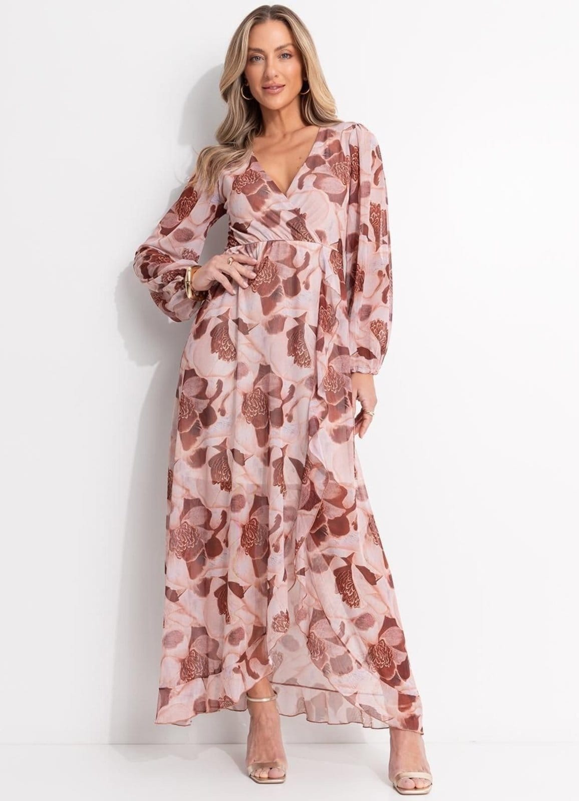 Vestido Em Tule Floral