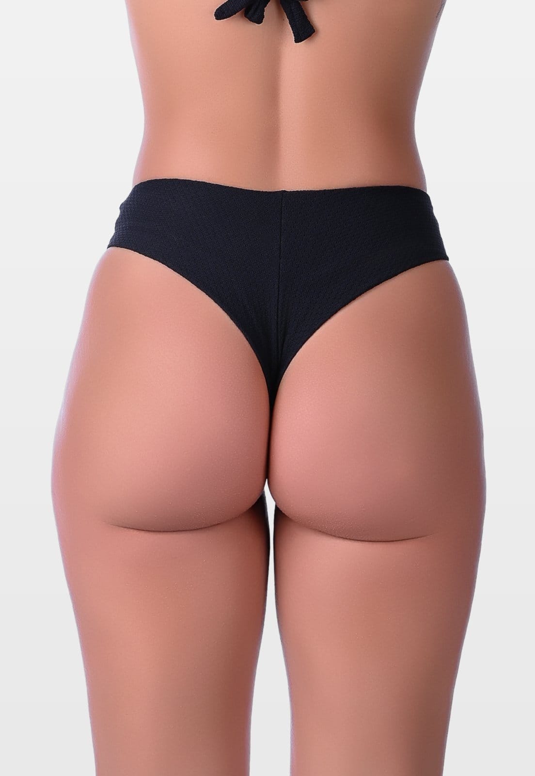 Vista 2 Calcinha Summer Soul Fio Dental Duplo Cintura Baixa Texturizado Summer Soul preto