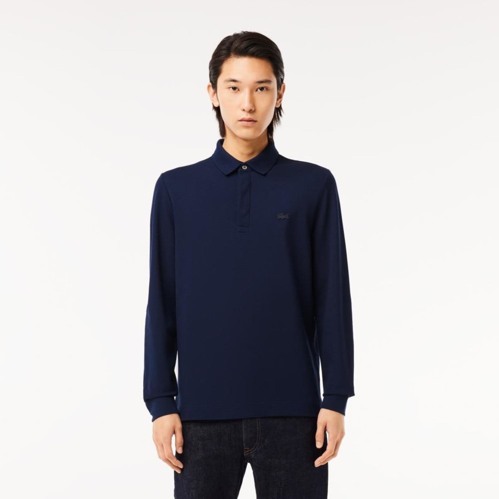 Lacoste Polo Masculina Paris Regular Fit Manga Longa