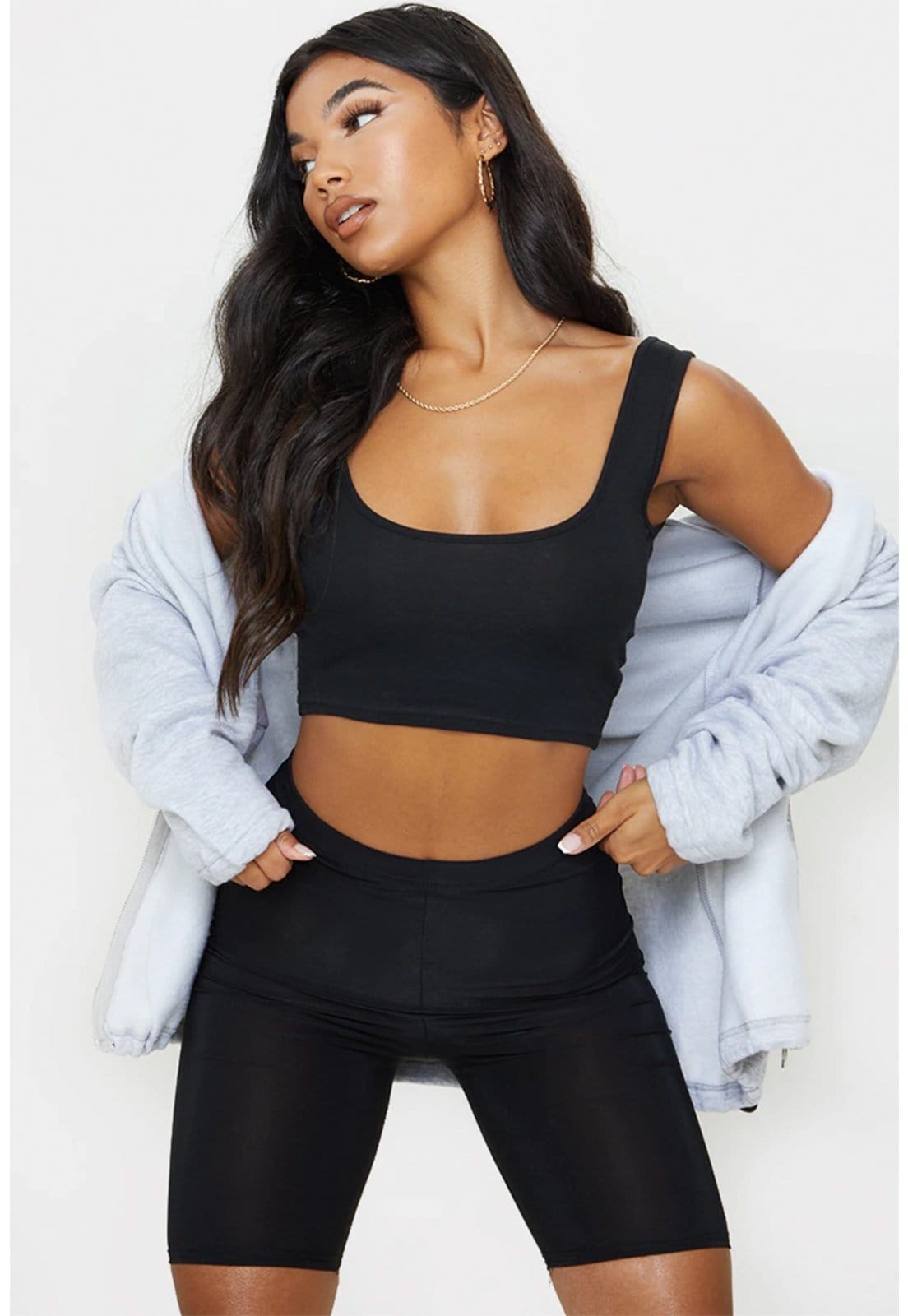 Vista 2 Bermuda Biker Rioutlet Preta Rioutlet preto