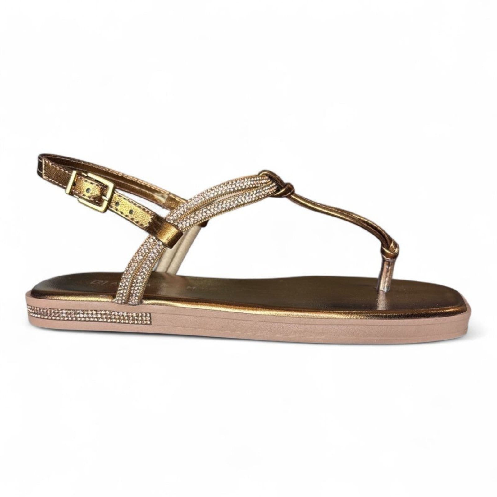 Vista 2 Sandália Rasteira Feminina Ramarim 24 RAMARIM bronze