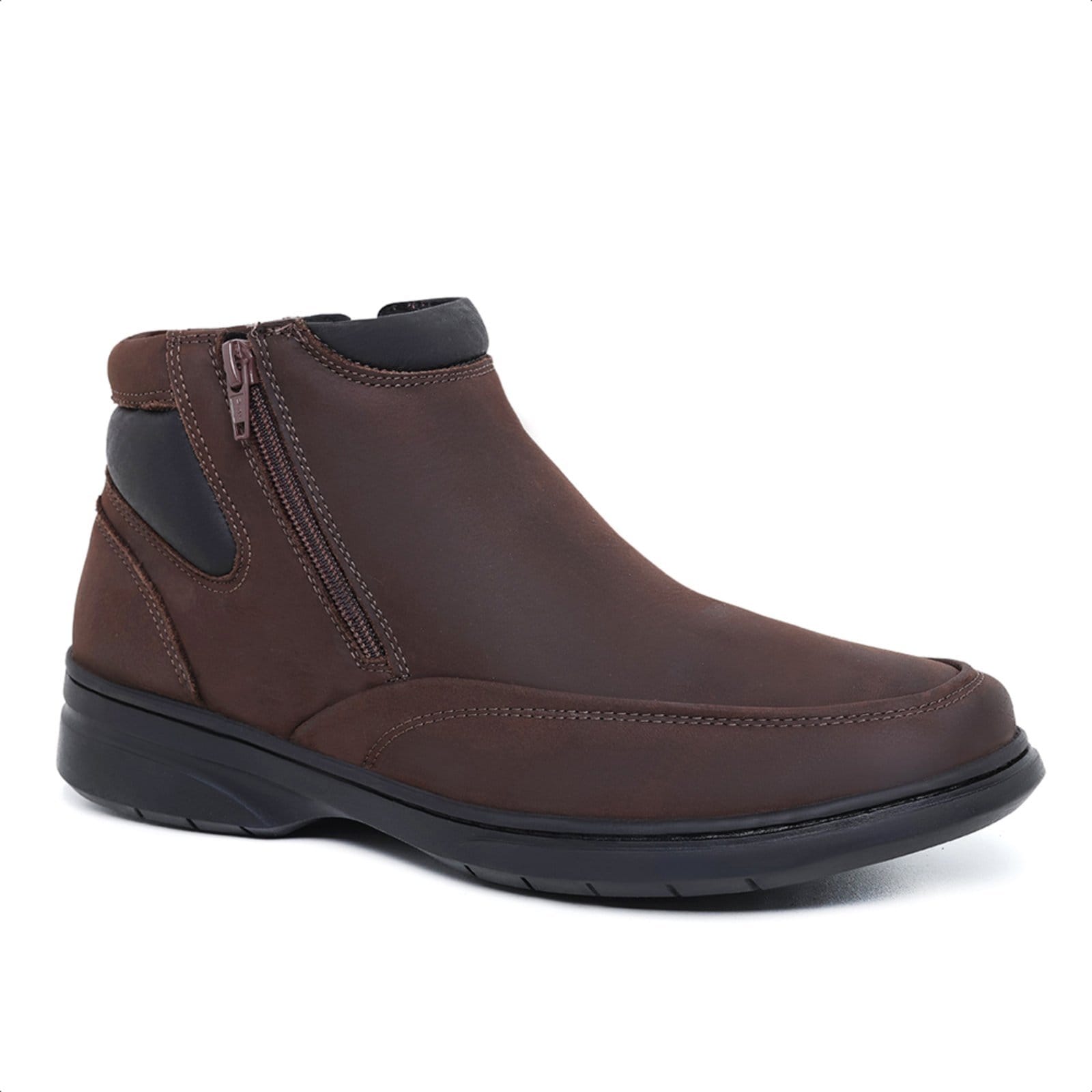 Bota Conforto Masculina Malbork em Couro Sola de Borracha L44728BM