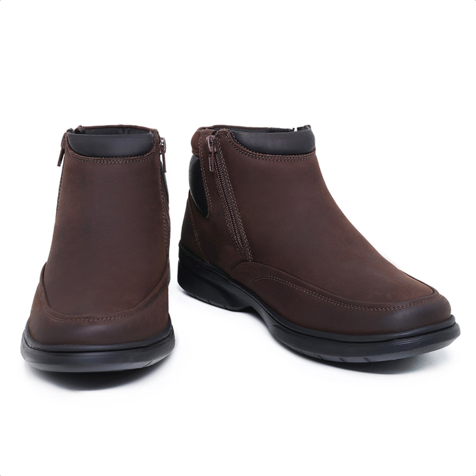 Vista 2 Bota Conforto Masculina Malbork em Couro Sola de Borracha L44728BM Malbork marrom