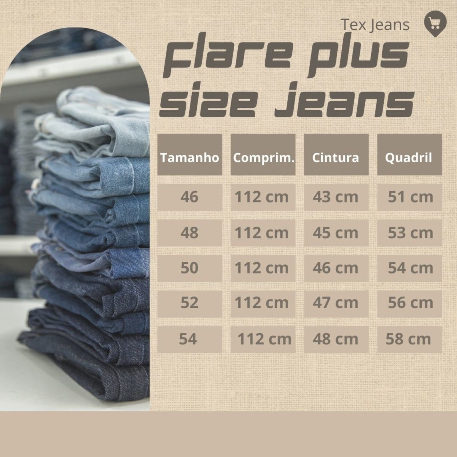 Vista 2 Calça Flare Plus Size Jeans Feminina Tex JEans Boca de Sino Cintura Alta Modeladora com Elastano Escuro TEX JEANS azul