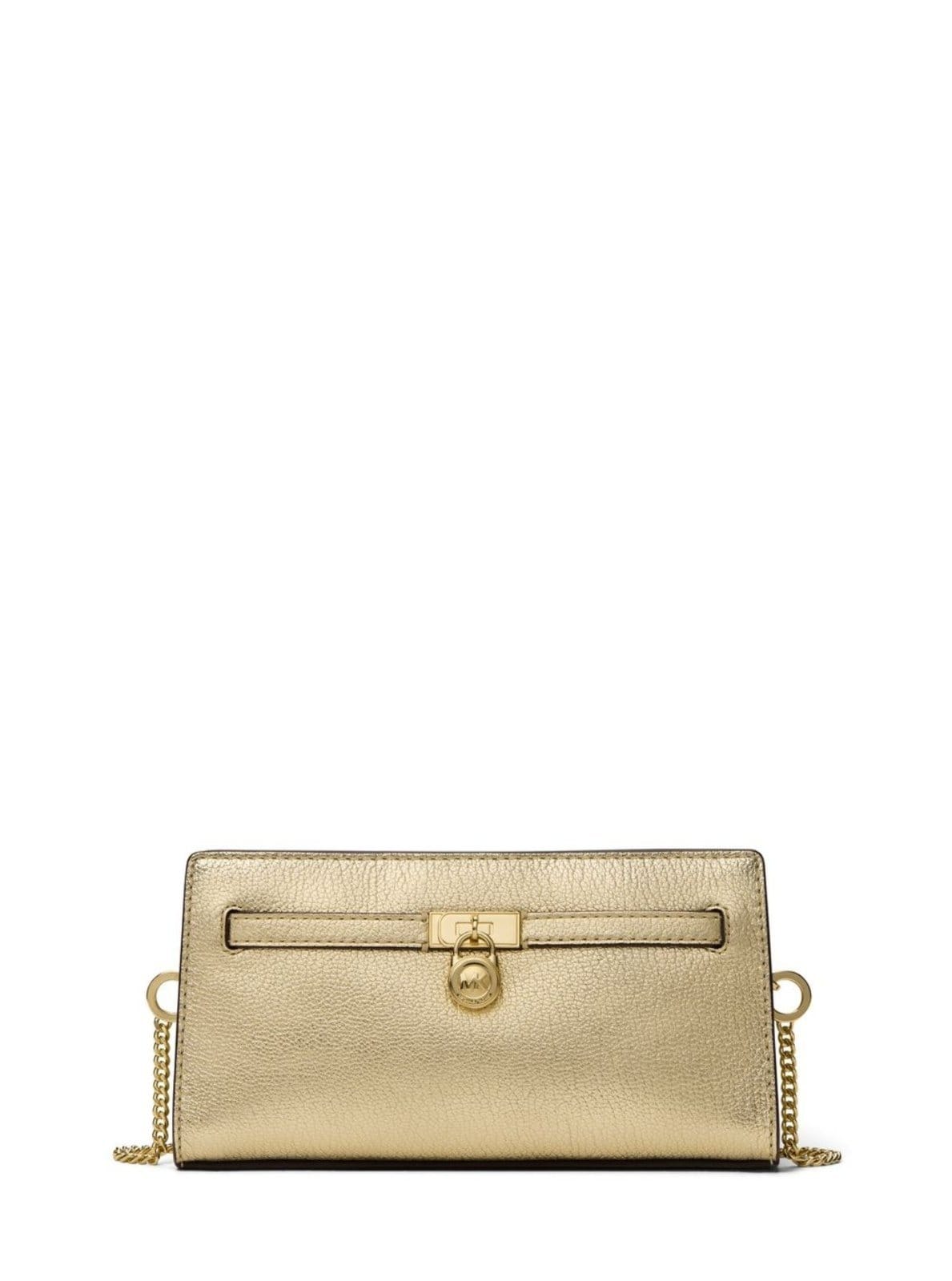 Vista principal Bolsa Transversal Hamilton De Couro Metalizado 32F5GNXC0M740 Michael Kors dourado