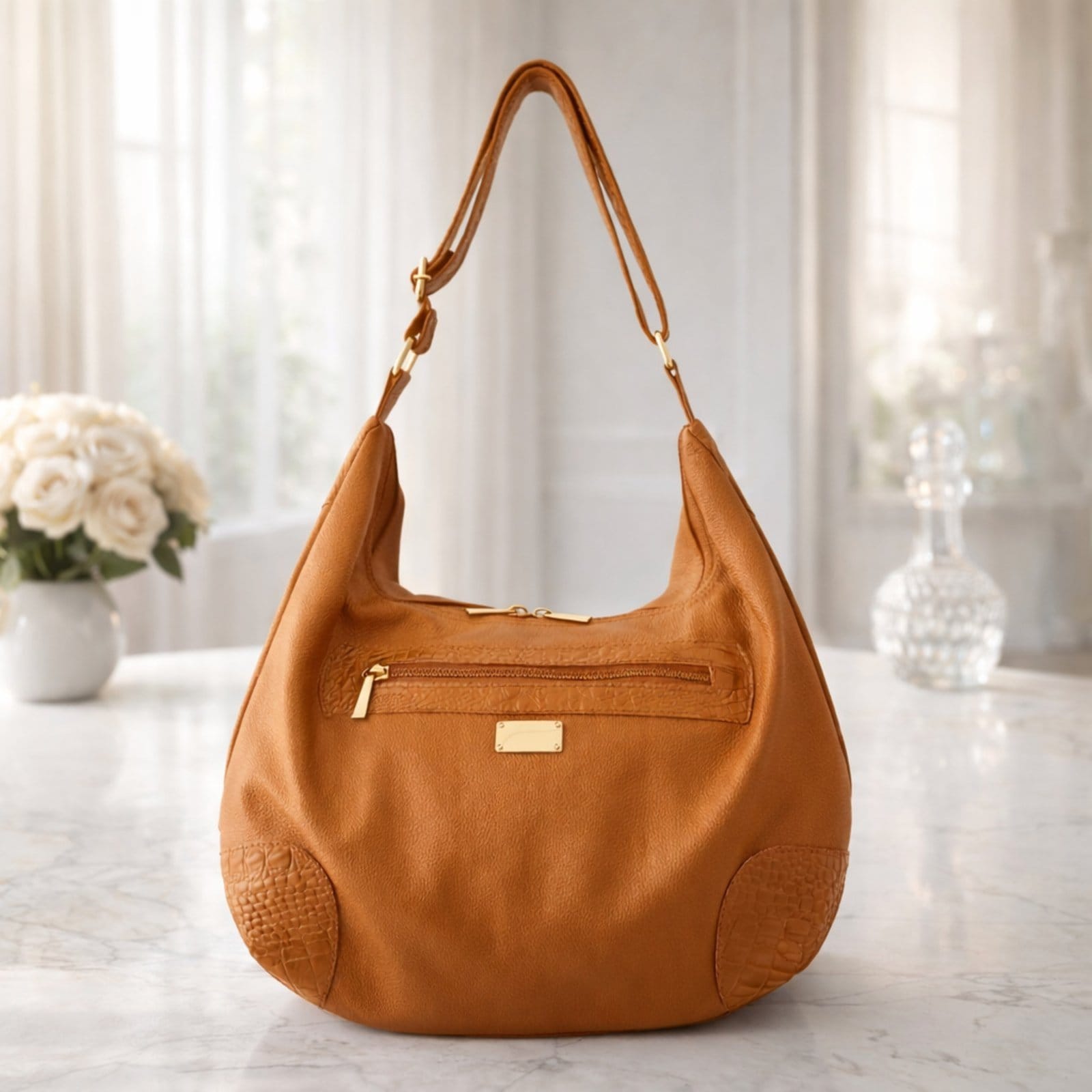 Bolsa Saco Meia Lua TopGrife Couro