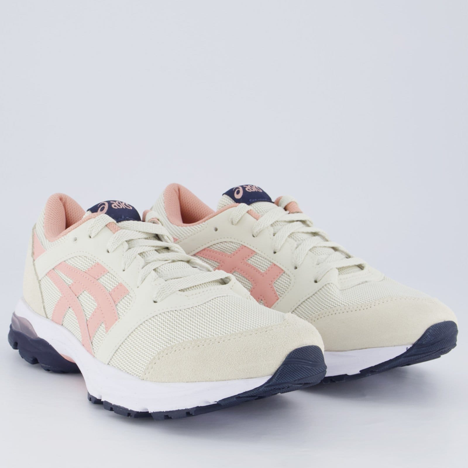 Vista 2 Tênis Asics Gel Takumi Feminino Bege e Rosa ASICS bege rosa