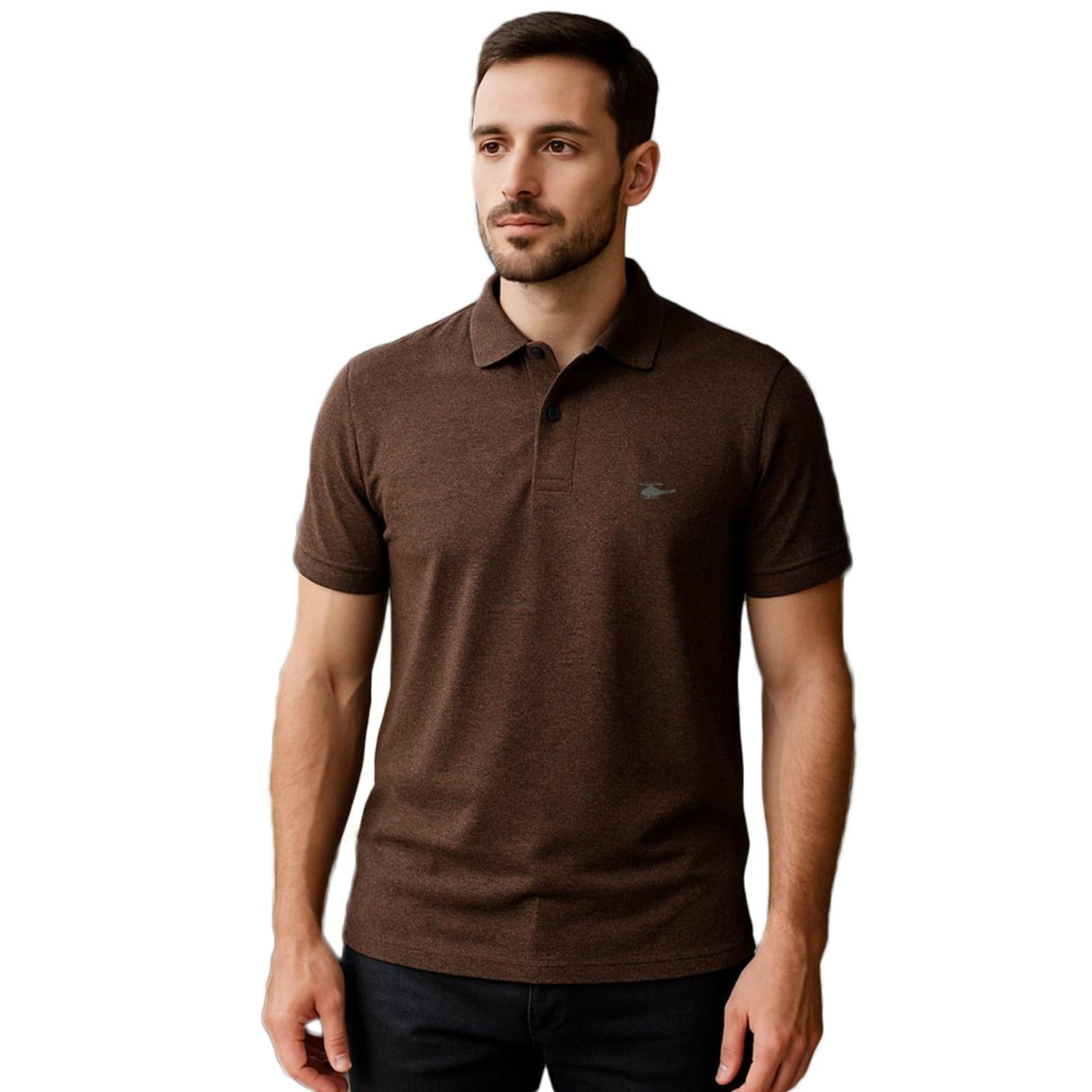 Camiseta Polo Masculina Básica Sallo Premium Misto Rust