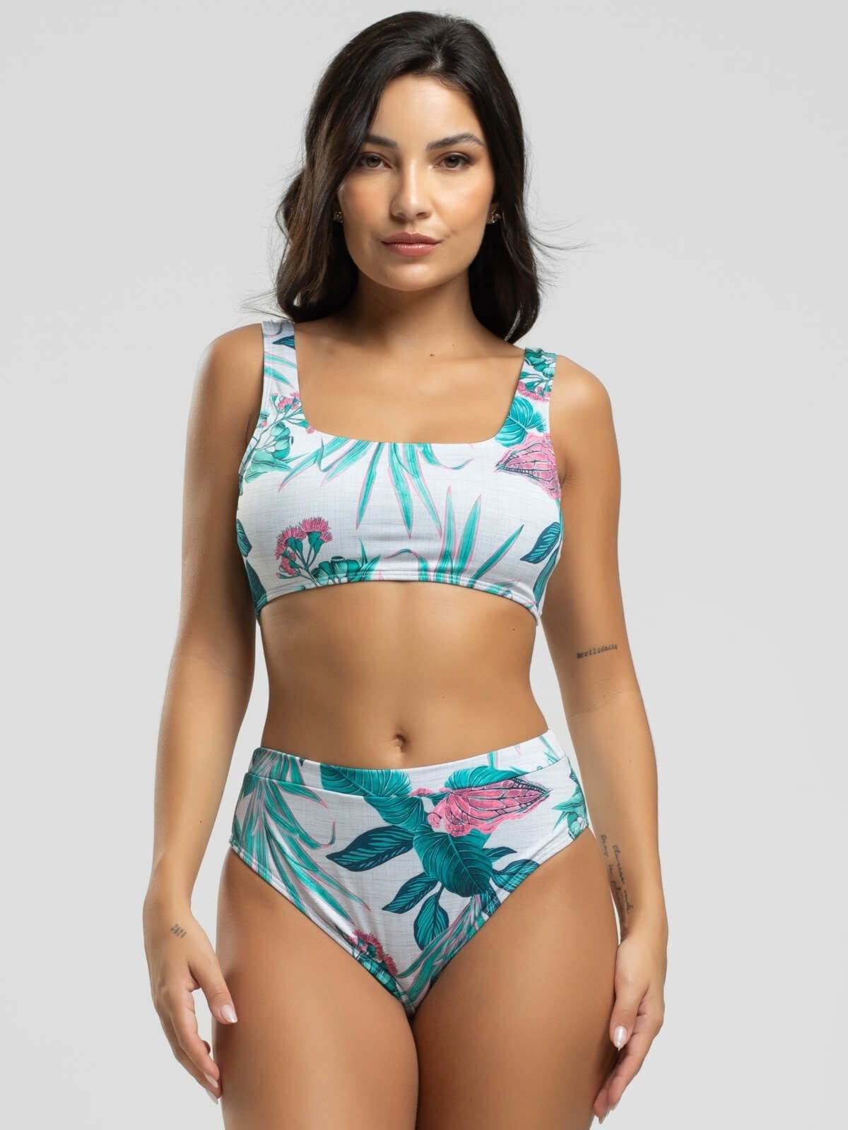 Biquini Regata Calcinha Hot Pants Proteção Uv 50+ Vicbela Verde