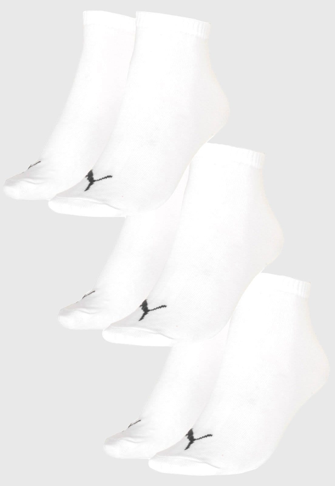 Kit 3pçs Meia Puma Logo Branca - 2