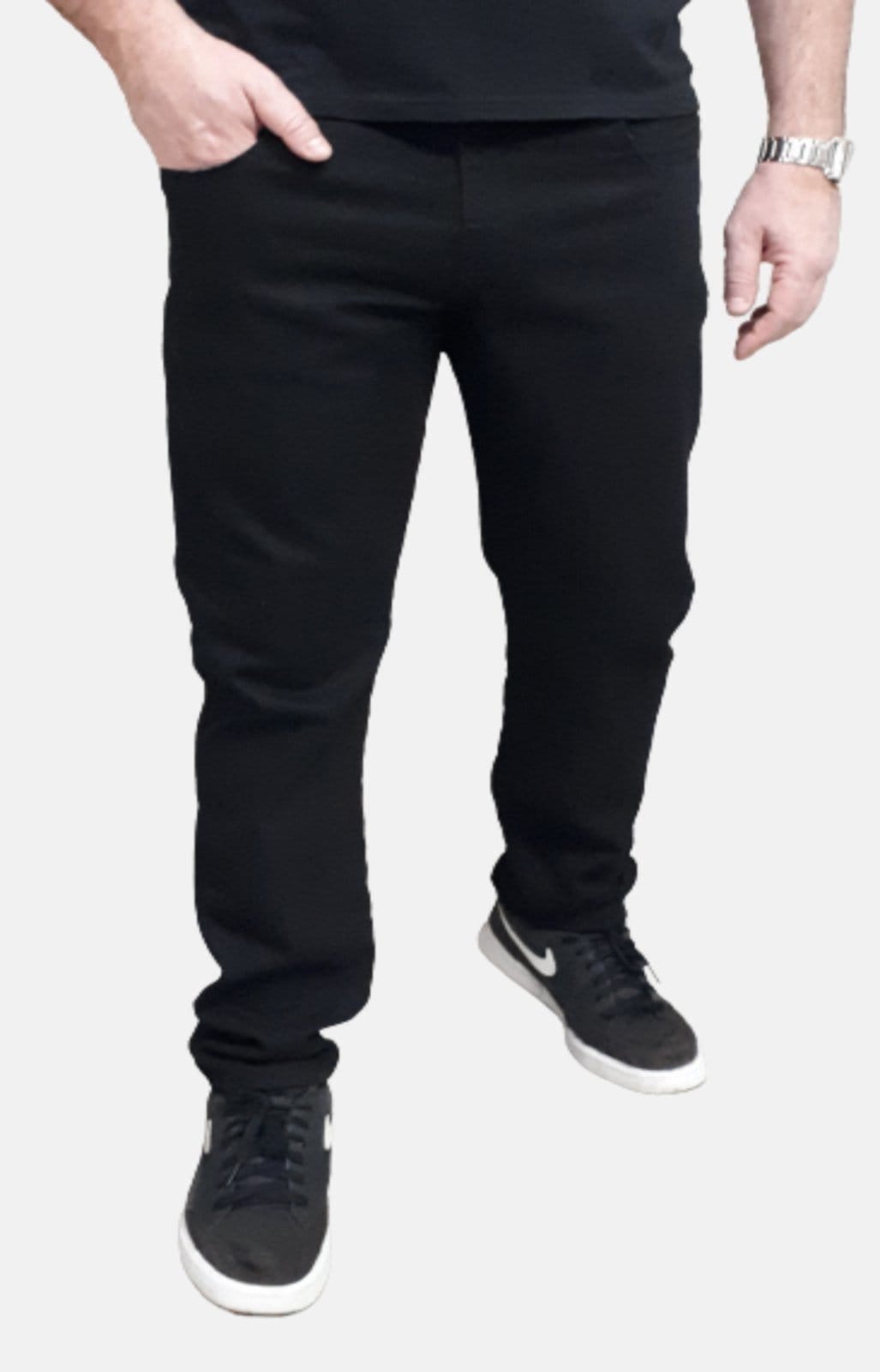 Calça Jeans Masculina Slim Elastano Preta