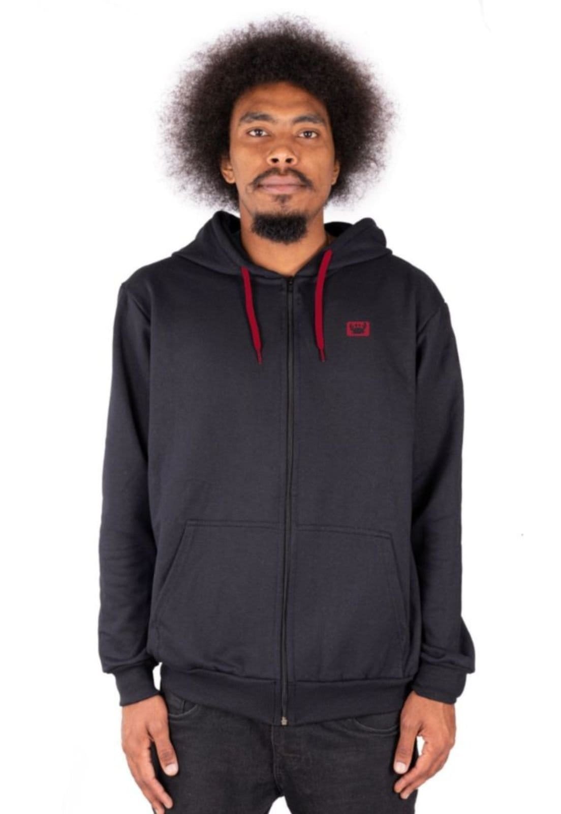 Jaqueta De Moletom Relaxado Plus Size Com Zíper