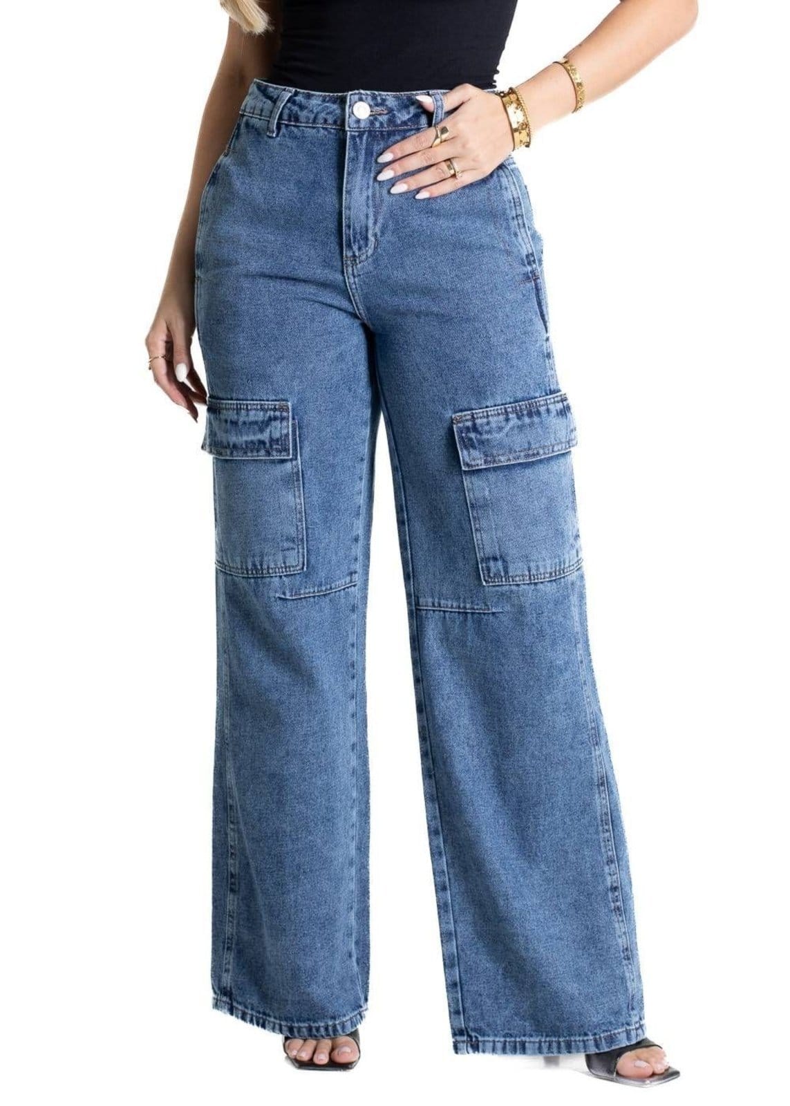 Calça Jeans Sawary Wide Leg - 280998