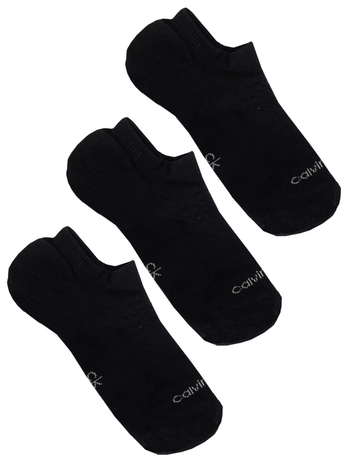 Meia Calvin Klein Invisível CK Preta Kit 3 Pares